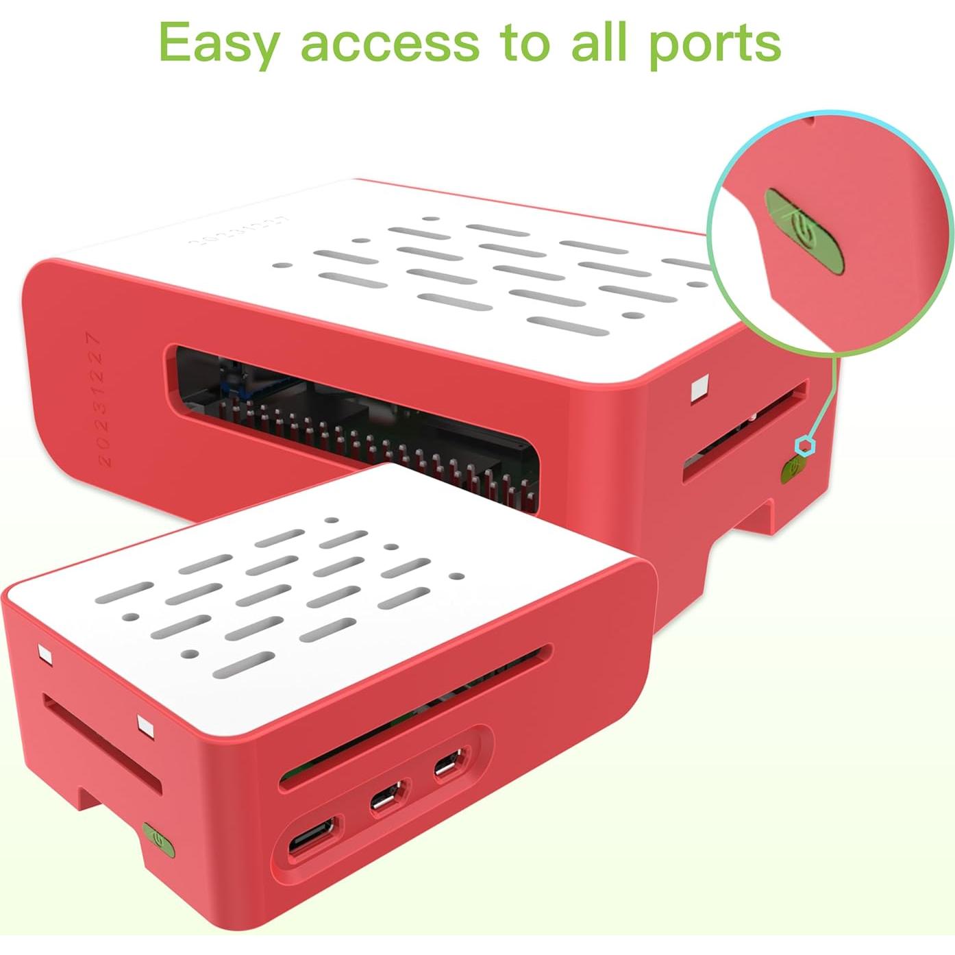 Kit Raspberry Pi 5 iRasptek 4GB con Caja y Enfriador Activo