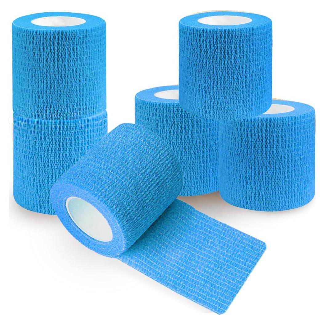 Venda Autoadhesiva QUMY 6 Rollos 5 cm x 4.5 m para Mascotas