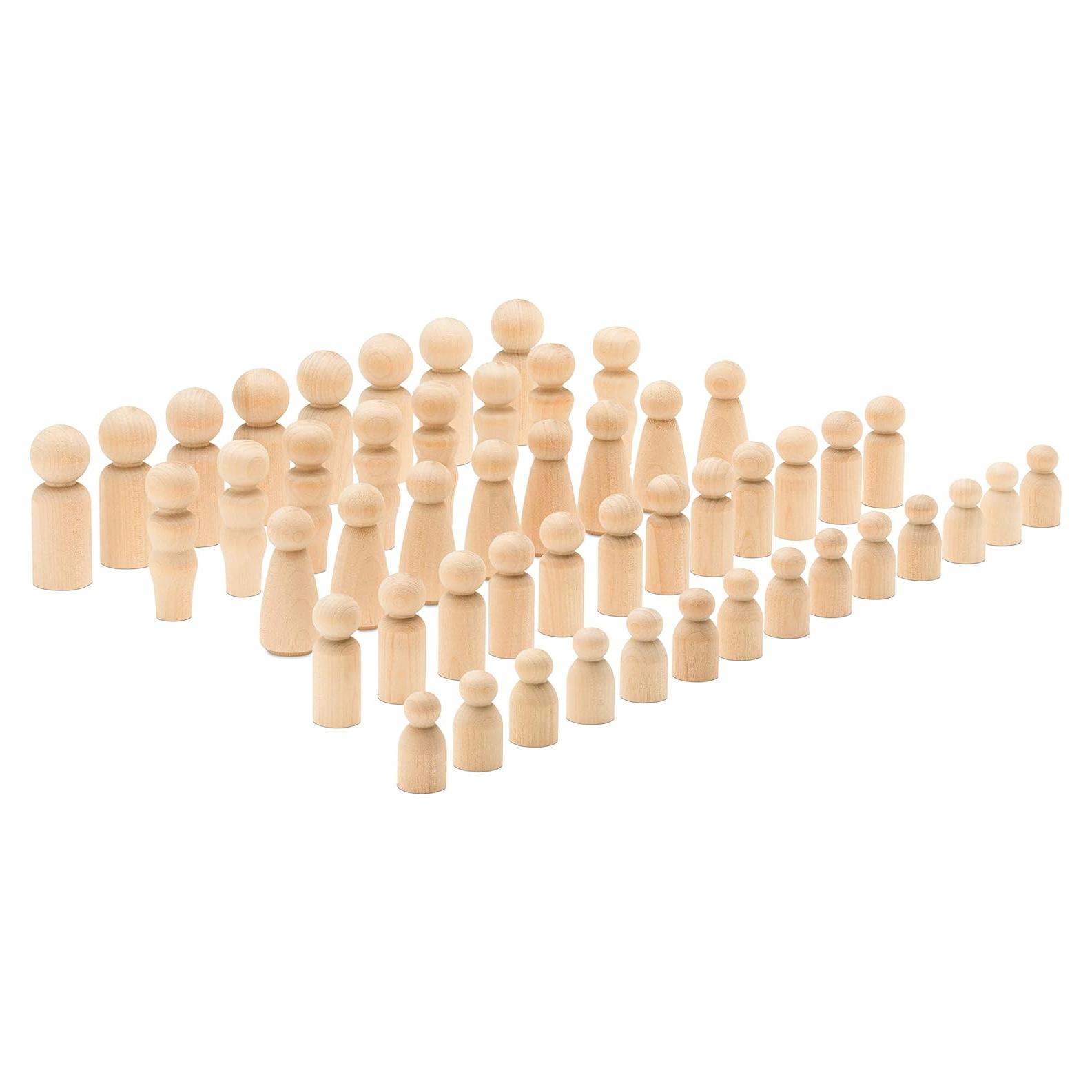 Juego de Muñecos de Madera Woodpeckers 50 Piezas para Manualidades