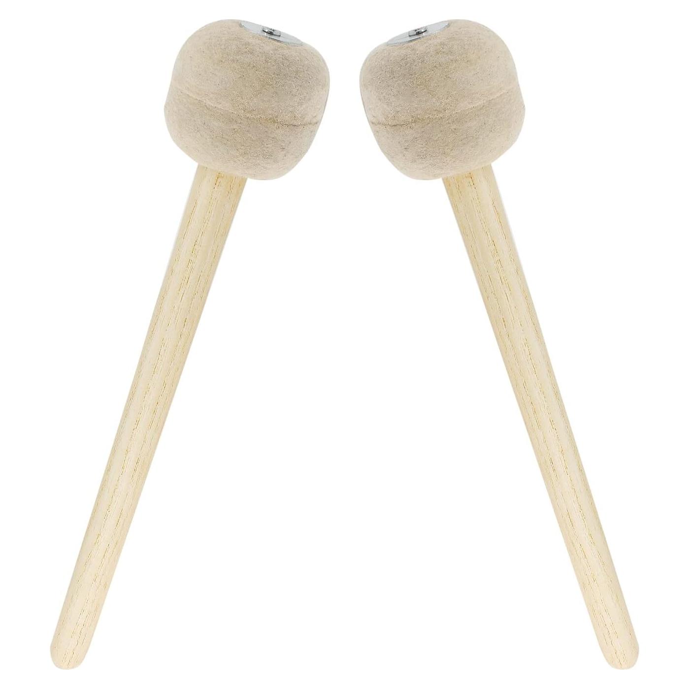 Mallet de Tambor Biaungdo 2 Piezas Fieltro de Lana 33cm