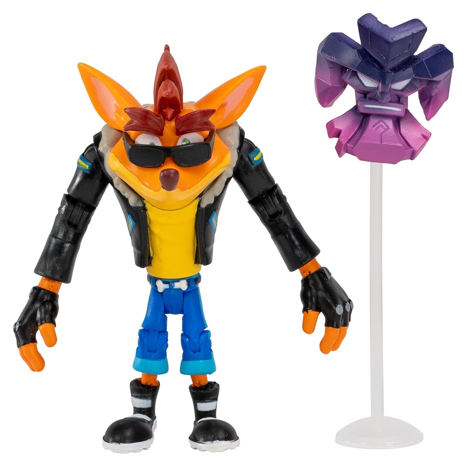 Figuras de Acción Biker Crash Bandicoot 11cm con Máscara