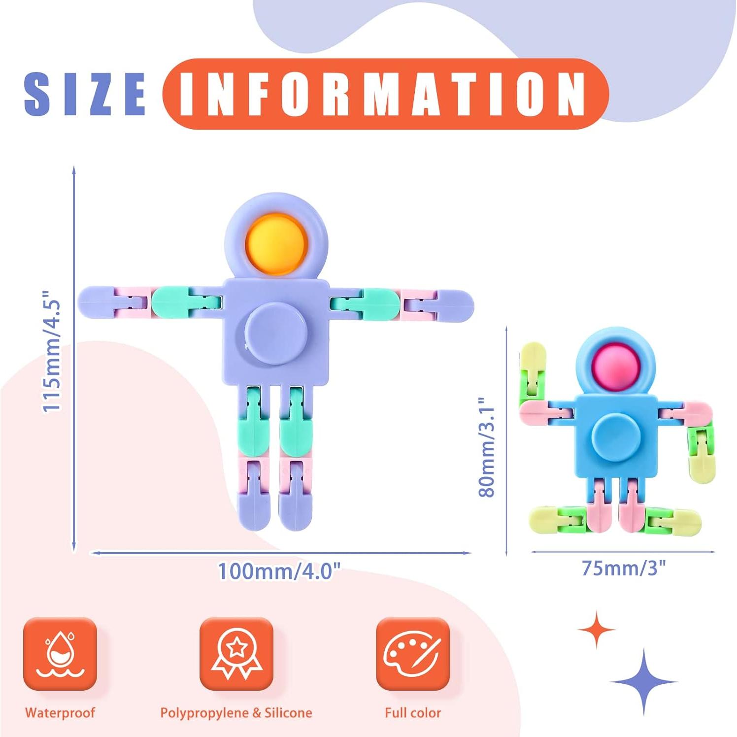 Juguete Antiestrés Robot Transformable Hanaive - 8 Piezas