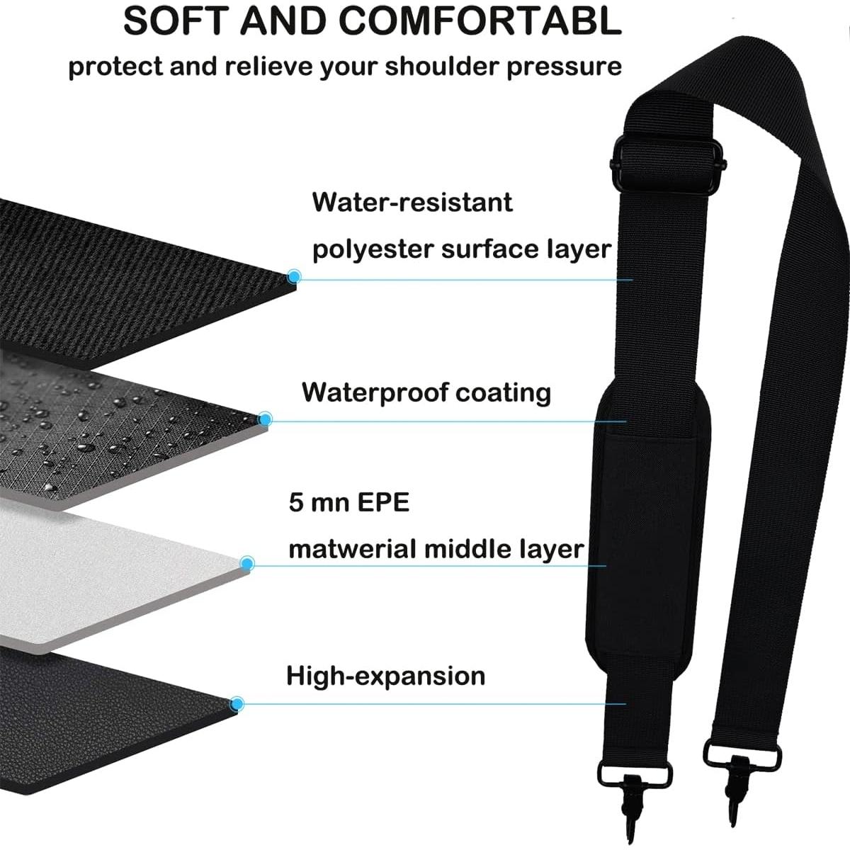 Correa de Hombro Ajustable AREYLO para Laptop 139.7 cm Negra