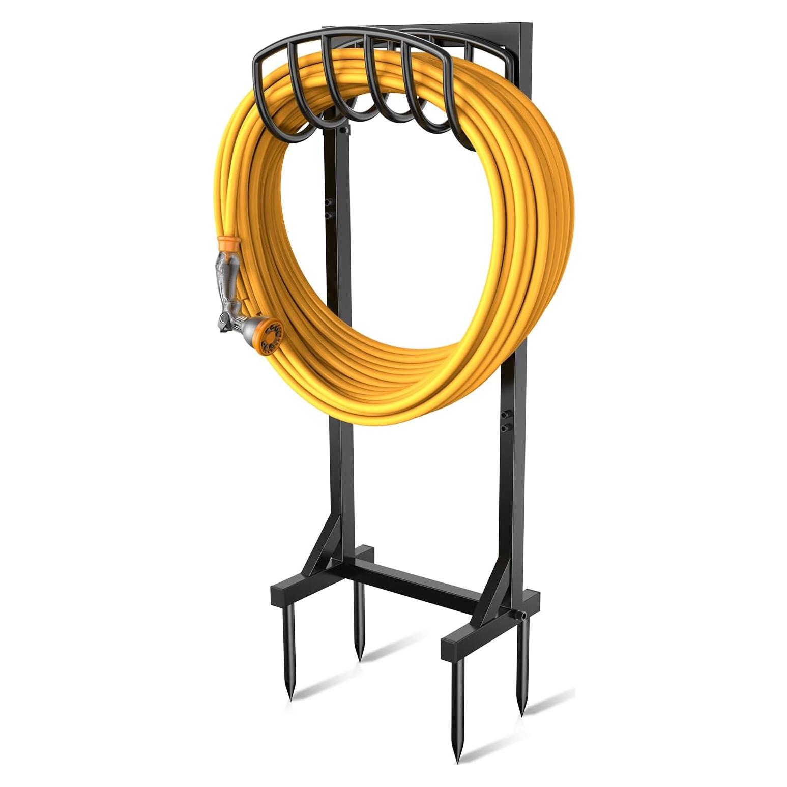 Soporte para Manguera de Jardín Pattiumo 150 pies Metal Amarillo