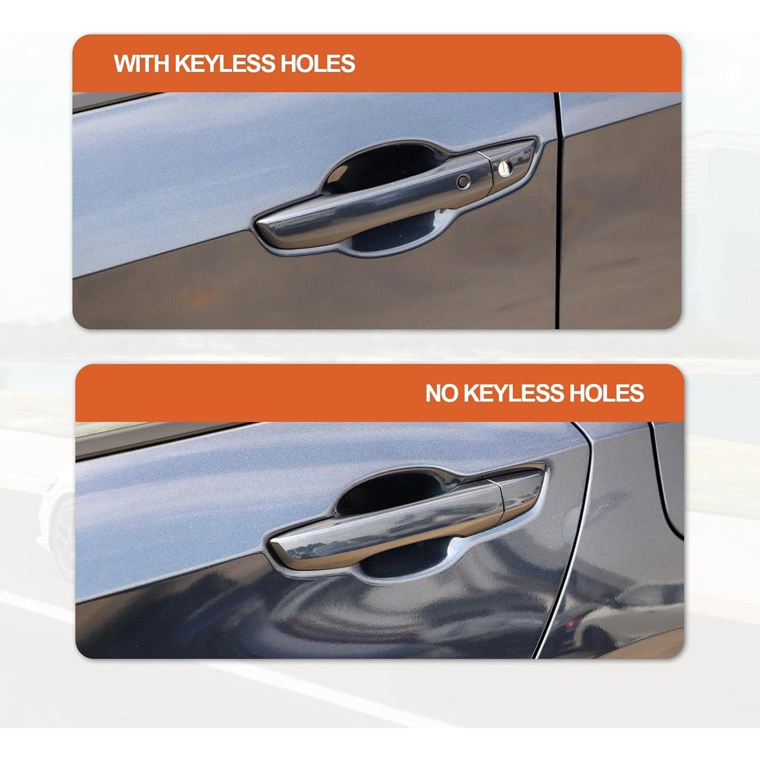 Exterior Department Handle Compatible with 10th Generation Honda Civic 2016-2021 Sedan Trim Parts with Smart Keyhole, ABS Exterior Door Handle Cover Trim, Black