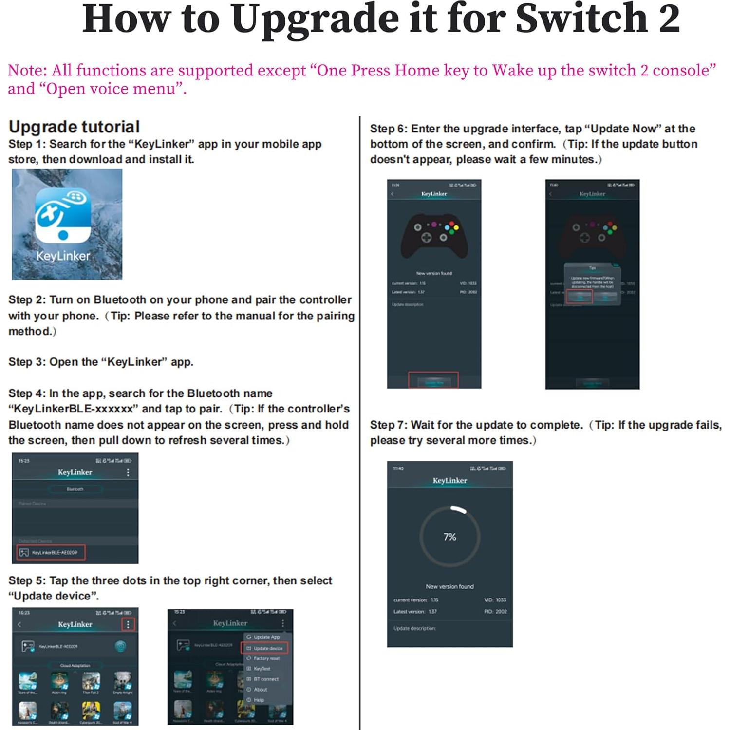 Controlador Inalámbrico NinjaPlusOX Pro para Nintendo Switch
