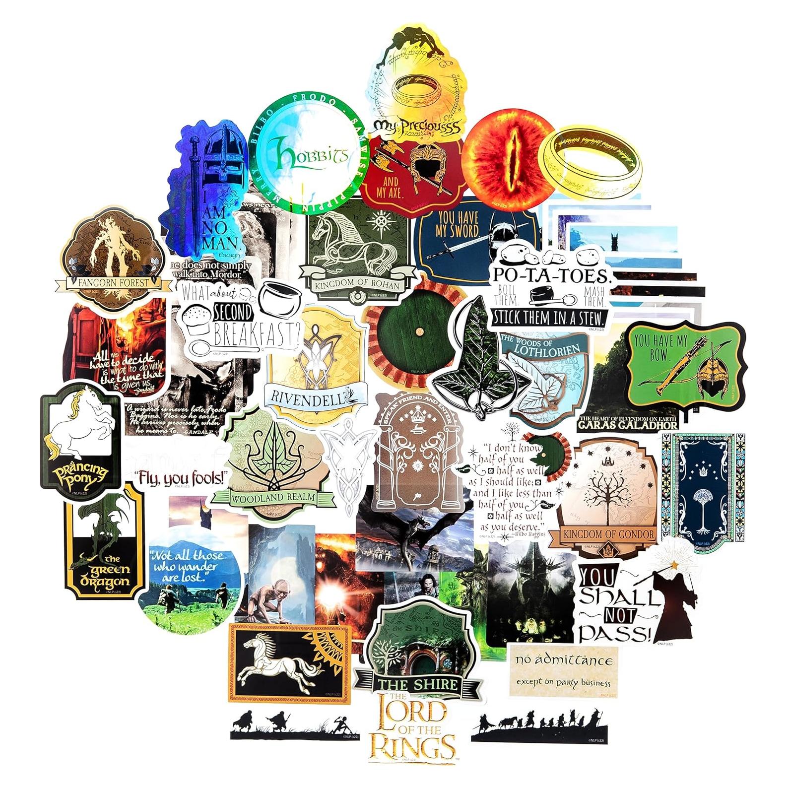 Calcomanías El Señor de los Anillos CON*QUEST 60 Piezas