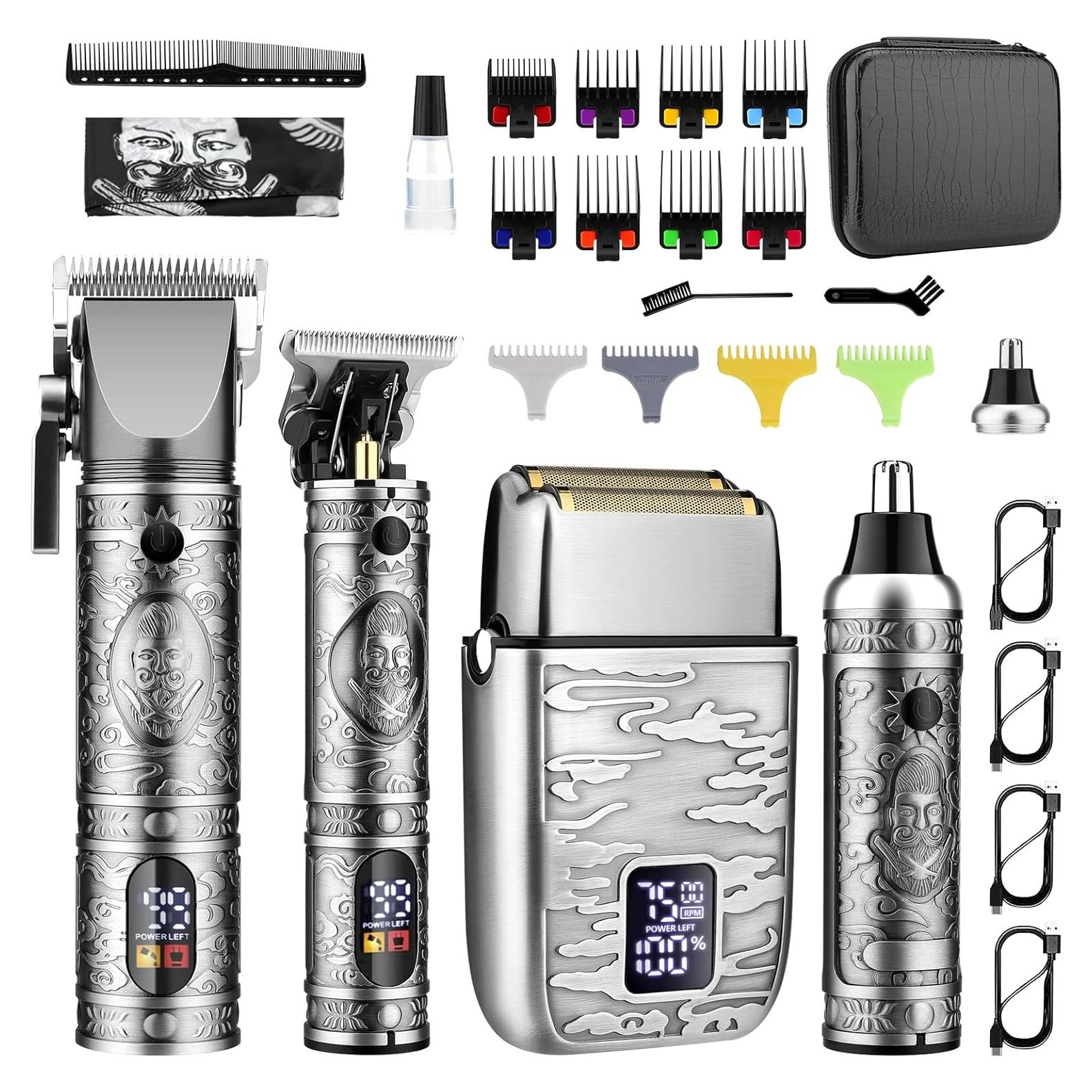 Cortapelos GSKY 740-SILVER Kit Aseo 4 en 1 Profesional