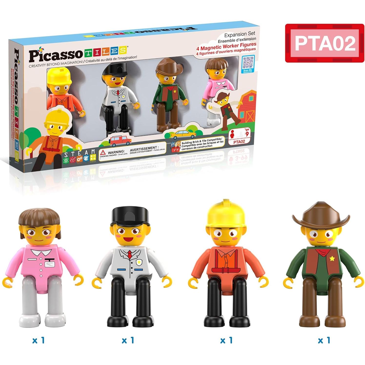 PicassoTiles Juguete de Construcción 4 Profesiones STEM PTA02