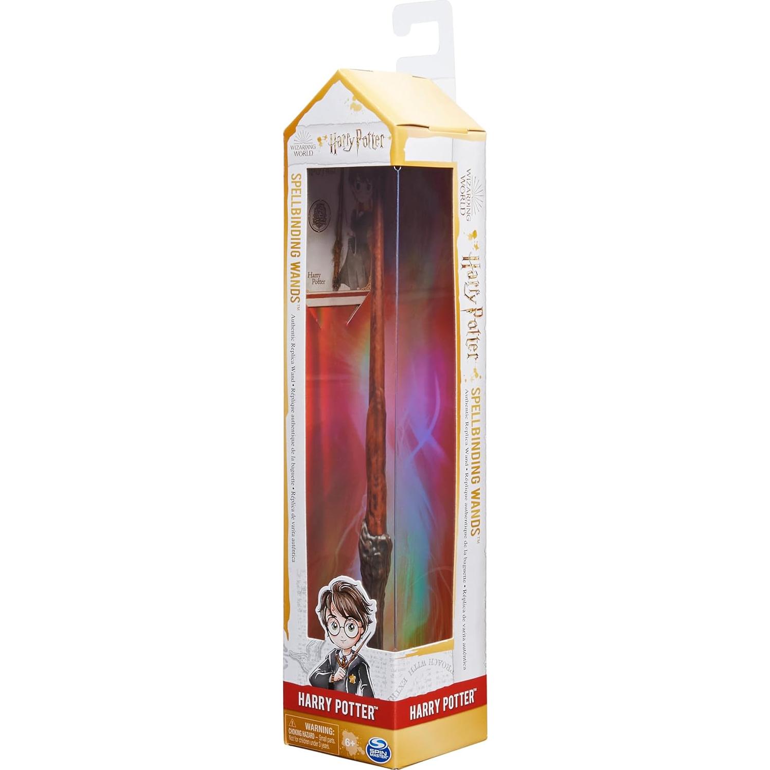 Varita Mágica Harry Potter 30 cm con Tarjeta de Hechizo