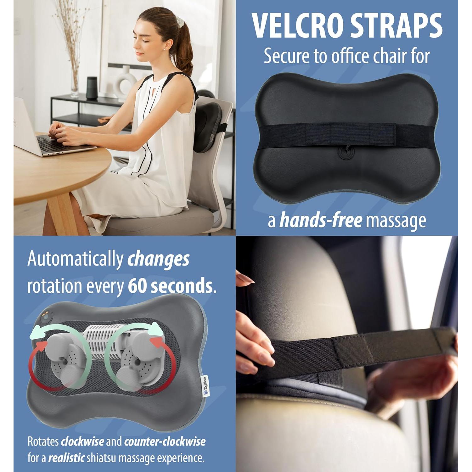 Masajeador Zyllion ZMA-13 para Espalda y Cuello con Calor