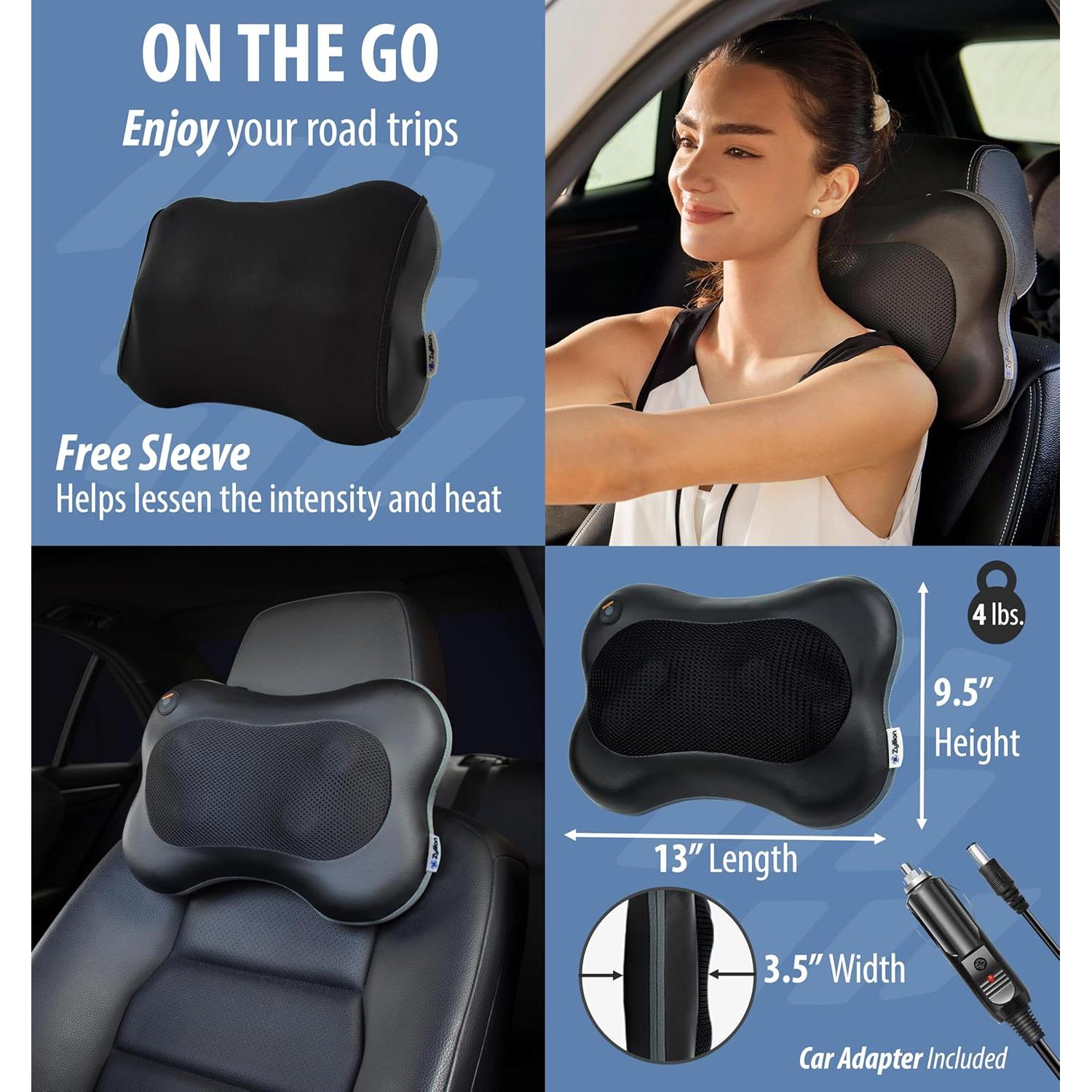 Masajeador Zyllion ZMA-13 para Espalda y Cuello con Calor