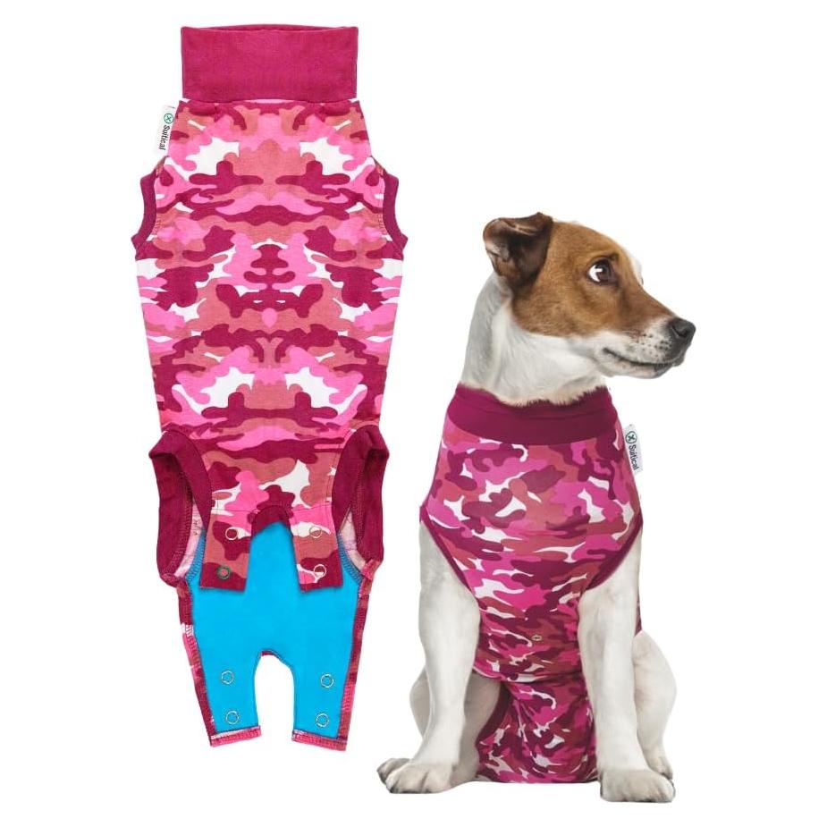 Traje de Recuperación para Perros Suitical 3XS Camuflaje Rosa