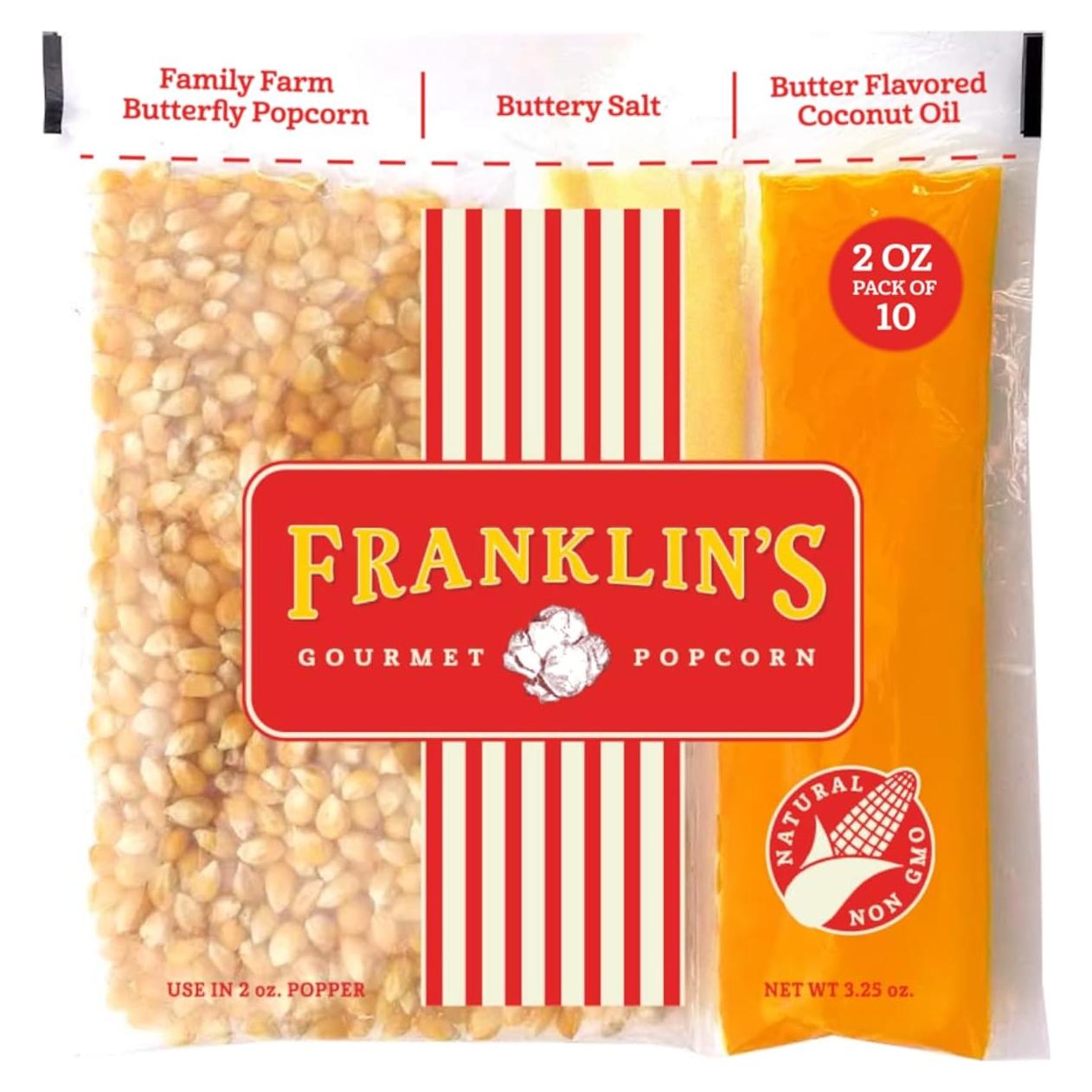 Paquete de Palomitas Gourmet Franklin 10x56.7g Mantequilla