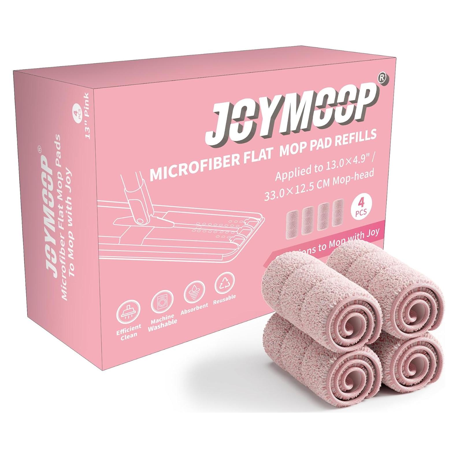 Almohadillas de Microfibra JOYMOOP para Mopa Plana - 4 Piezas 33cm