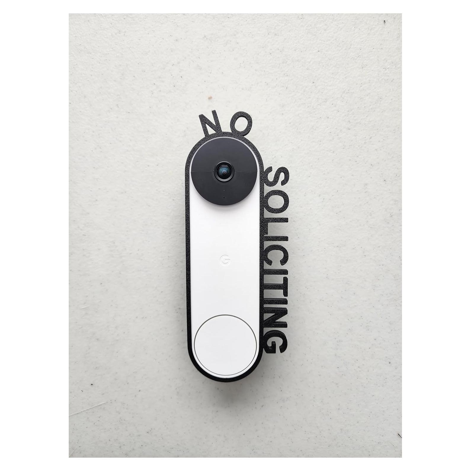 Cartel No Molestar para Timbre Google Nest Batería Negro