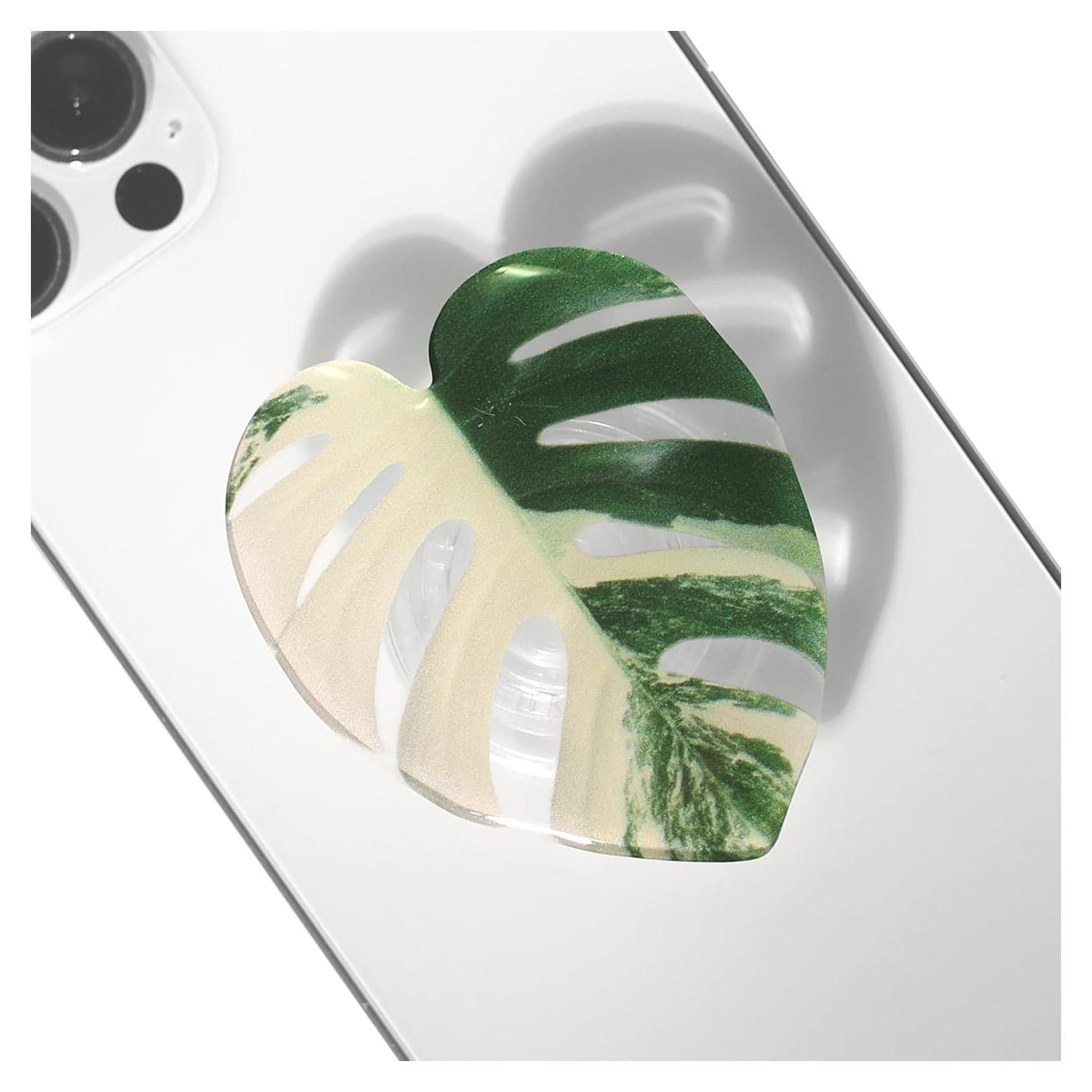 Soporte para teléfono móvil colapsable OnTheGrip Albo Monstera