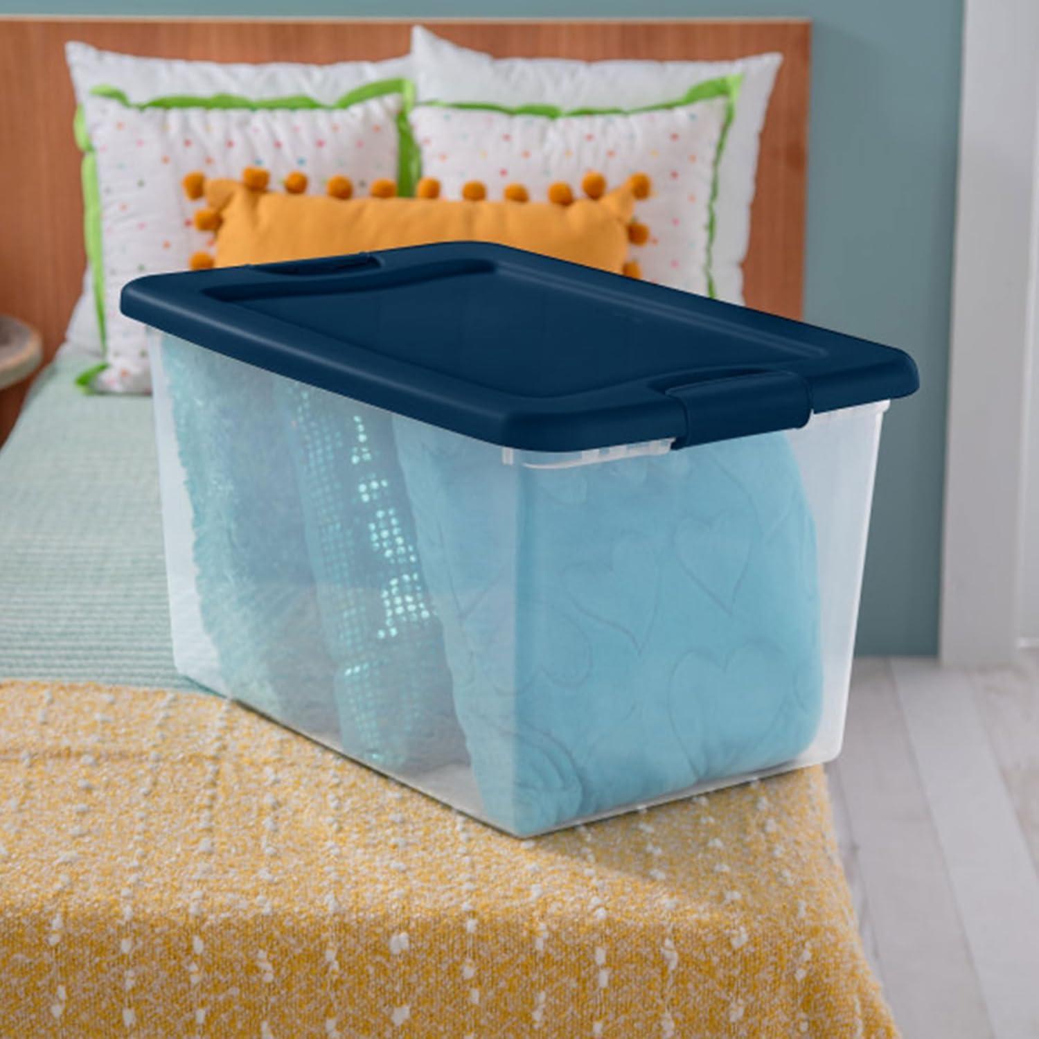 Contenedor de Almacenamiento Sterilite 6-Pack 64 Qt Azul Marino