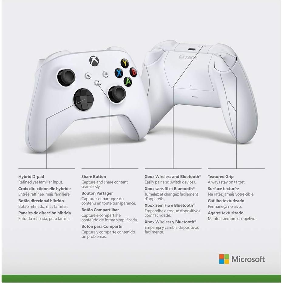Controlador Inalámbrico Xbox Series S/X Robot White + Batería