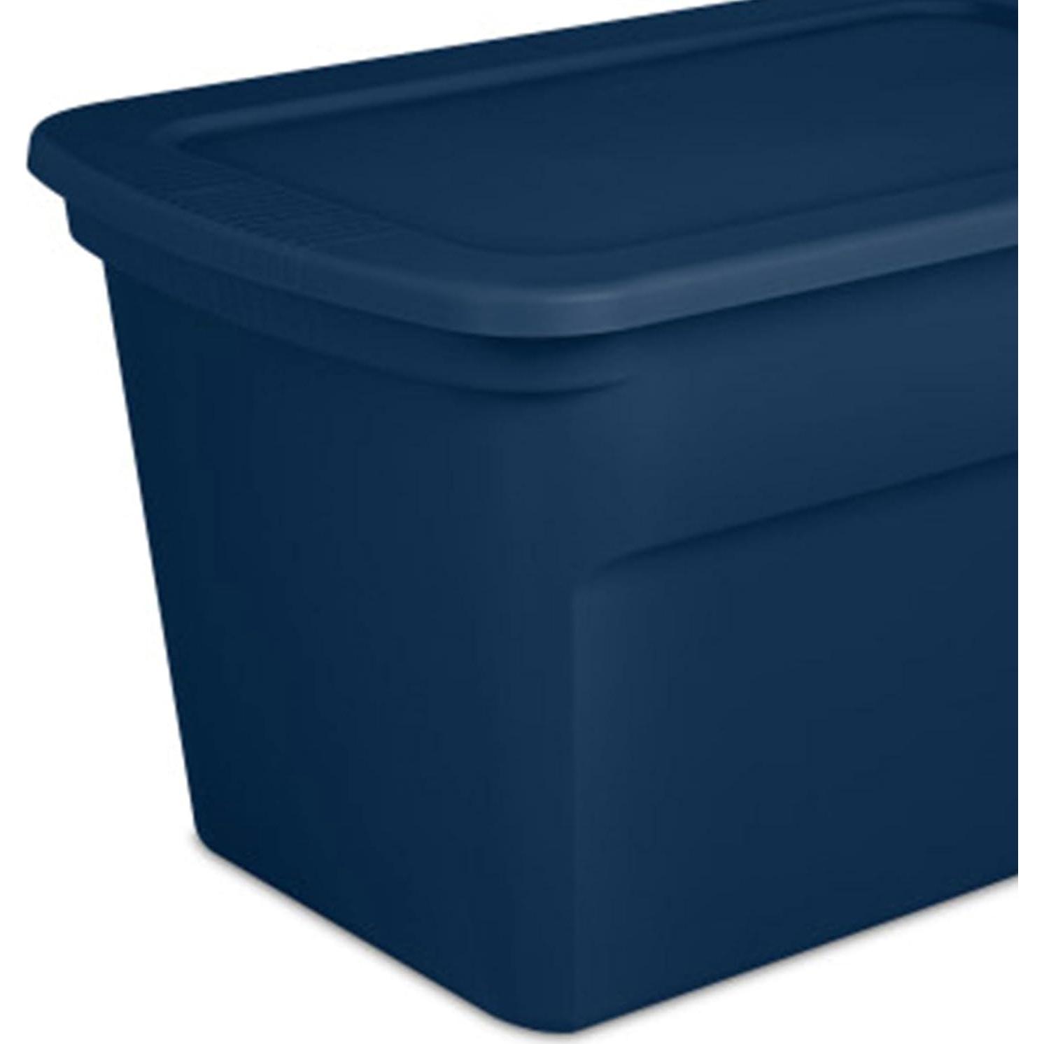 Contenedor de Almacenamiento Sterilite 30 Galones 6 Pack Azul Marino