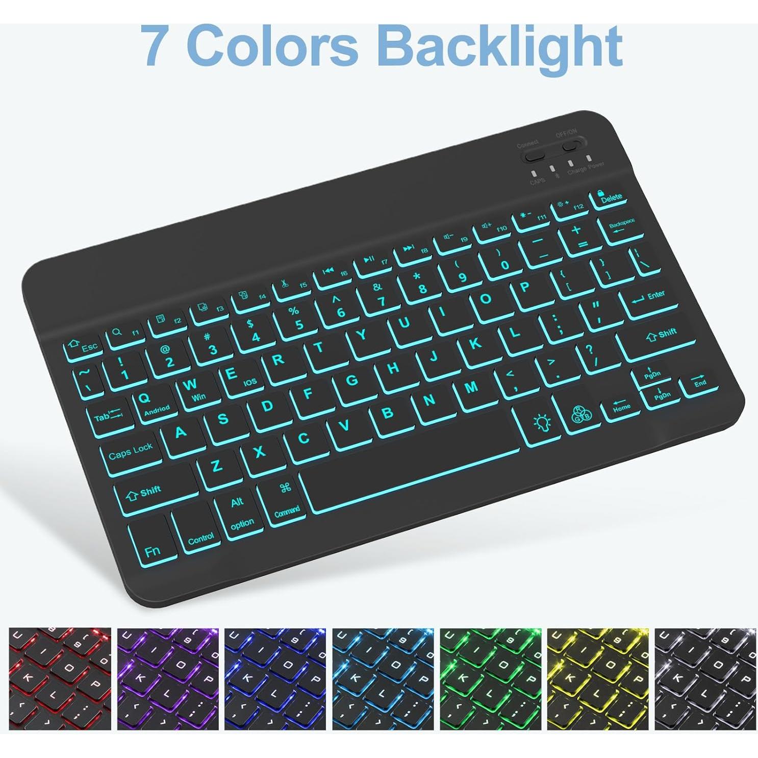 Funda de Teclado BORIYUAN para iPad 10.2"/10.5" Azul