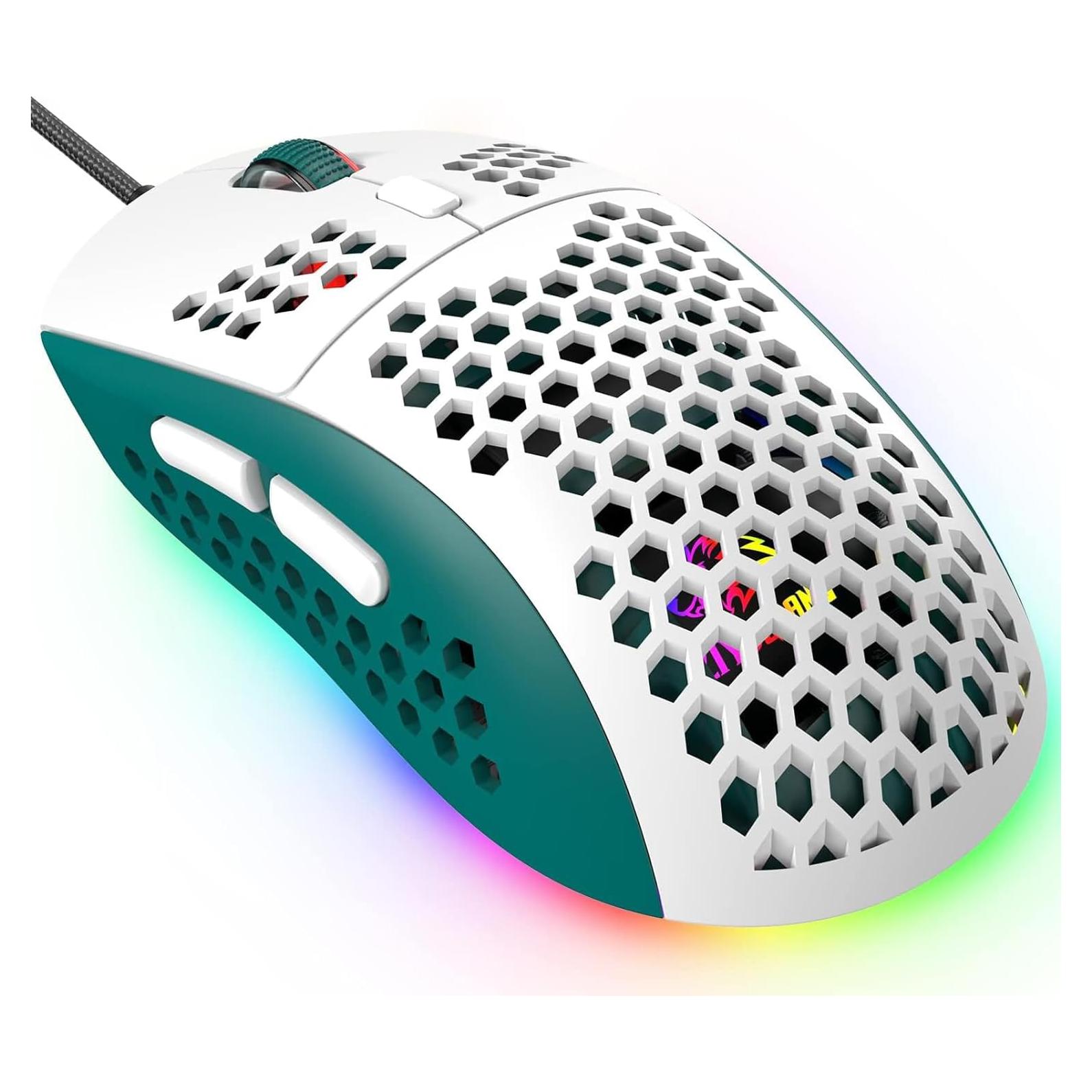 Ratón Gaming ZIYOU LANG RGB con Cable 6400 DPI Ultraligero