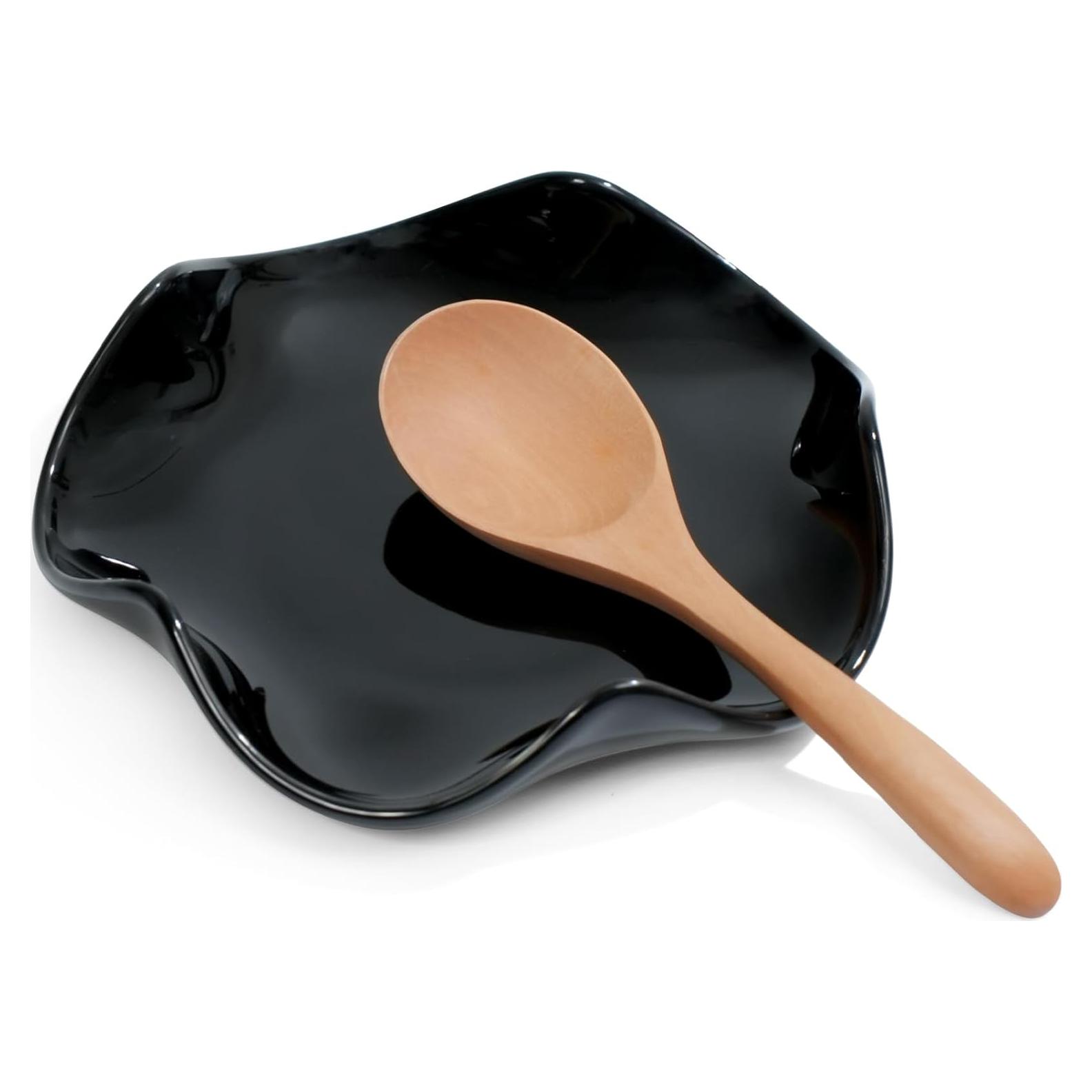 Soporte para Cucharas de Cerámica SVLX 13.5 cm Negro