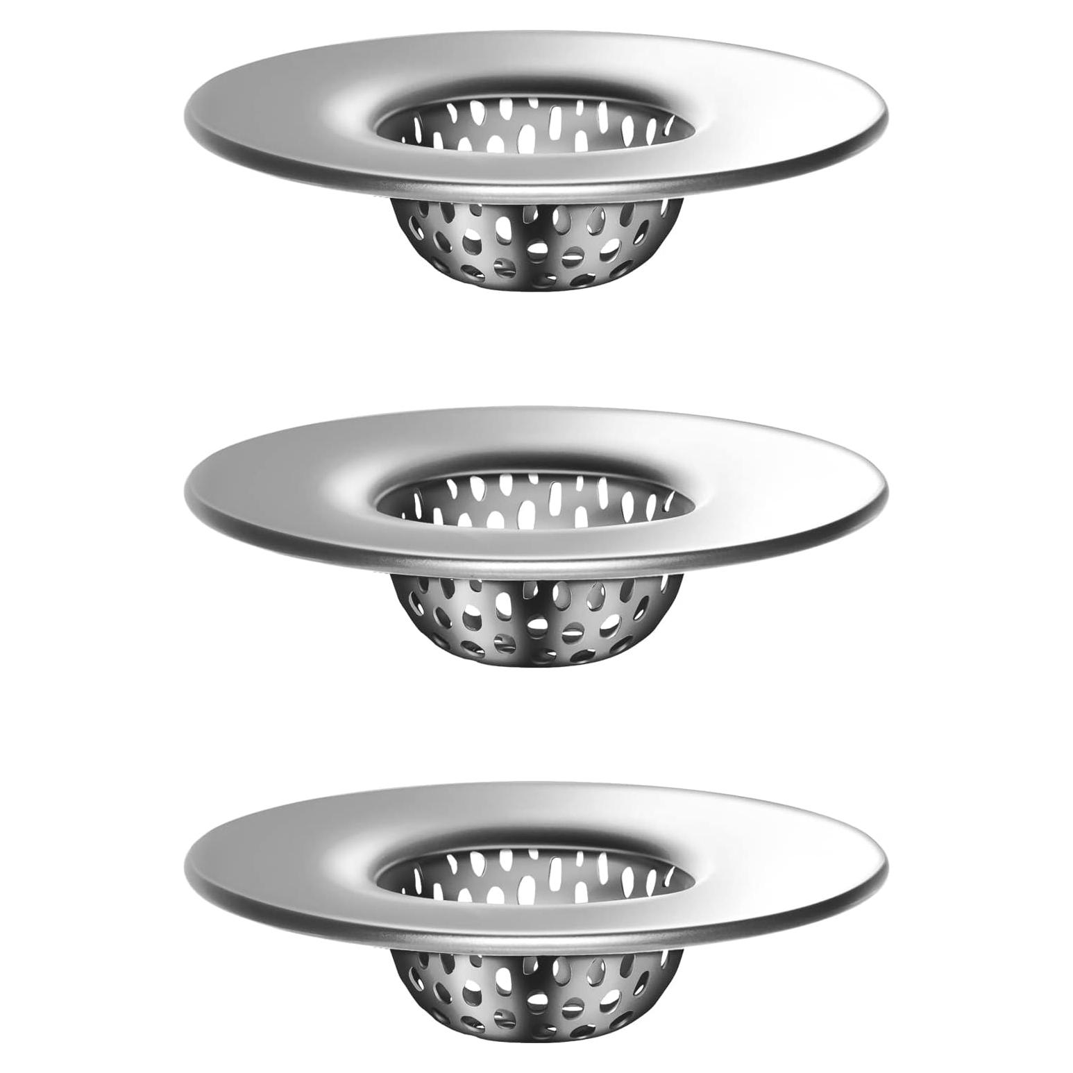 Colador de lavabo MR.SIGA de acero inoxidable, paquete de 3