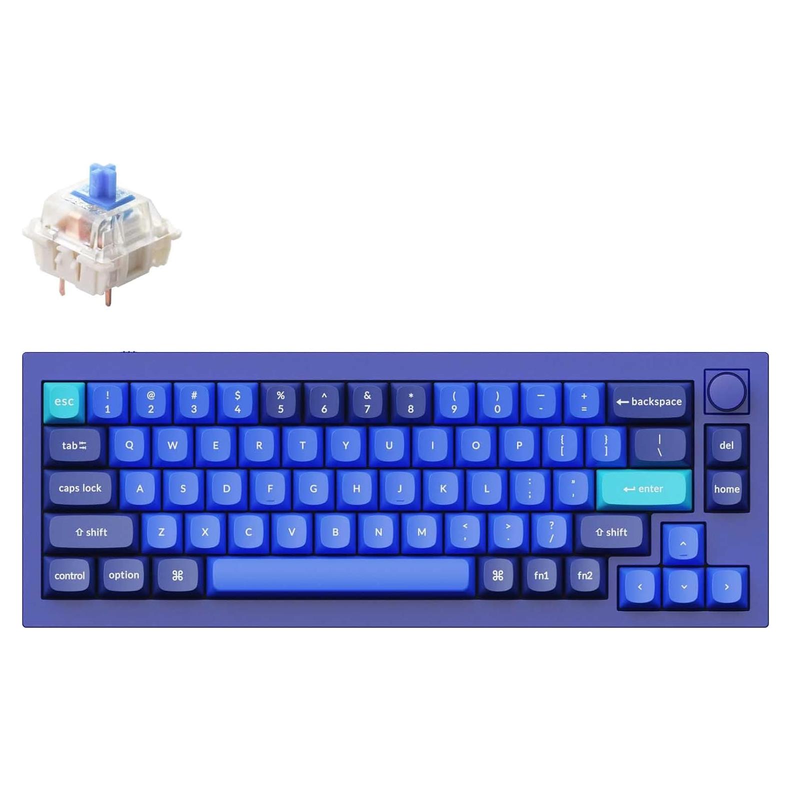 Teclado Mecánico Keychron Q2 65% Programable Gateron Azul