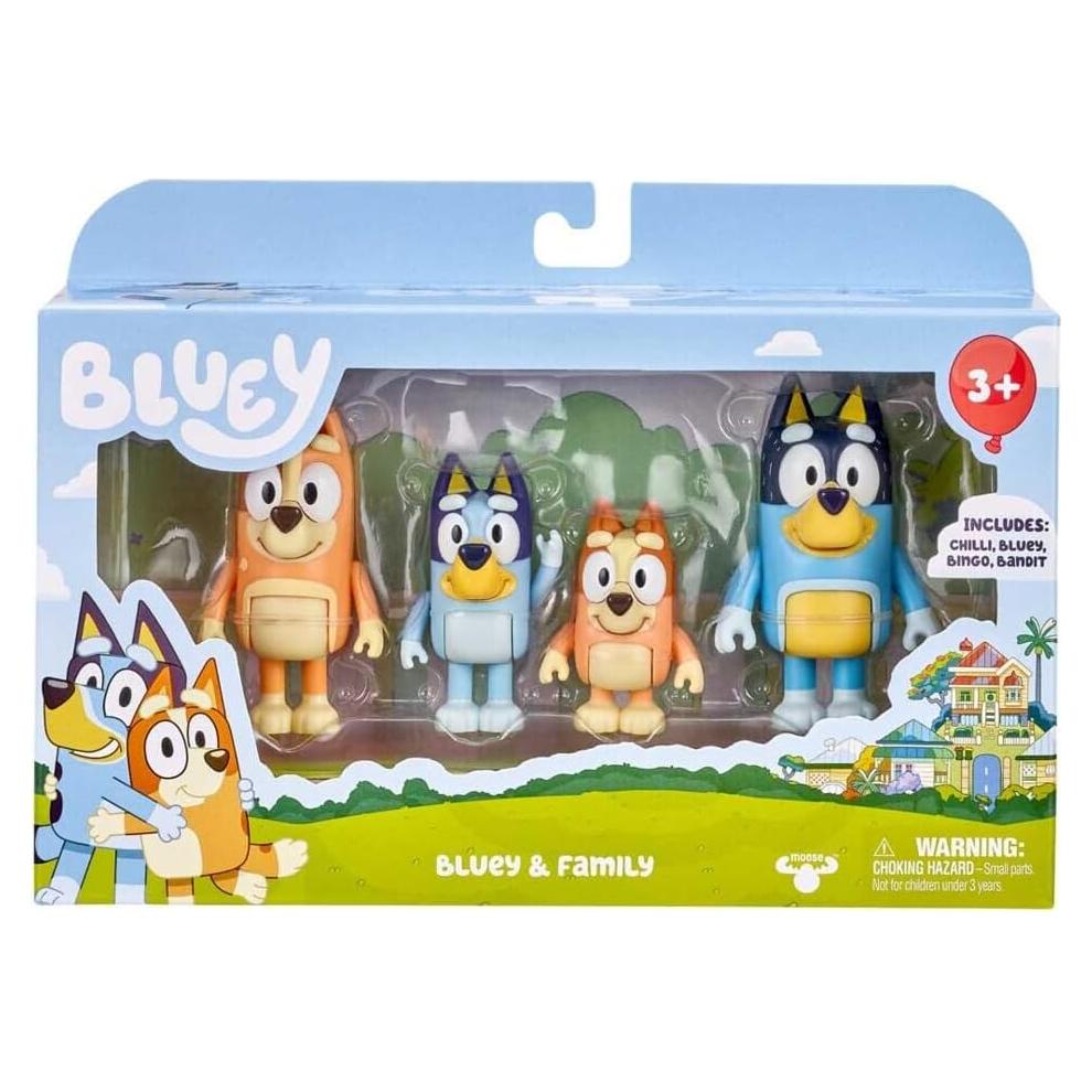 Figuras de la Familia Bluey 4-Pack Moose Toys - 8,23 cm