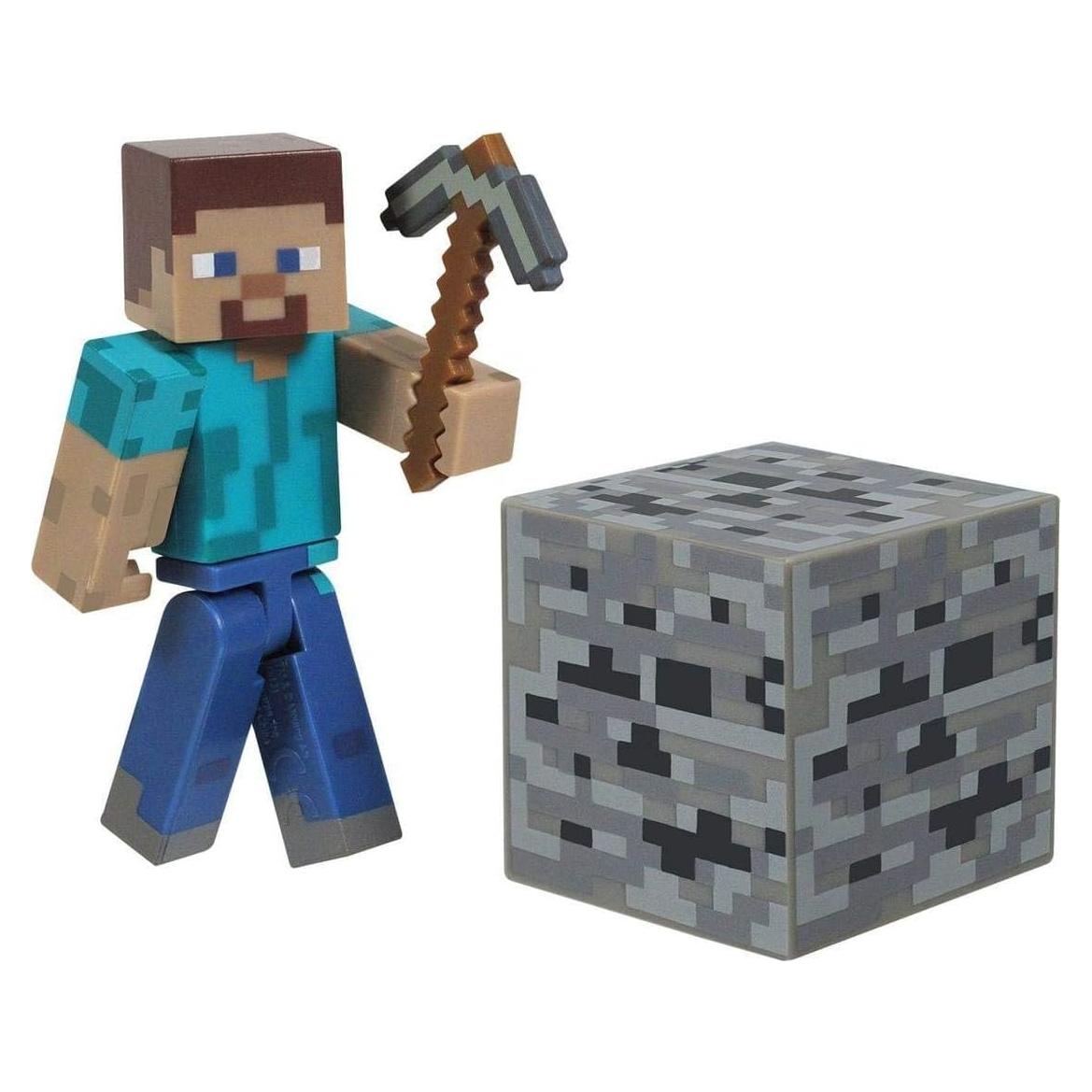Figura de Acción Steve Minecraft Jazwares 6.99 cm con Accesorio