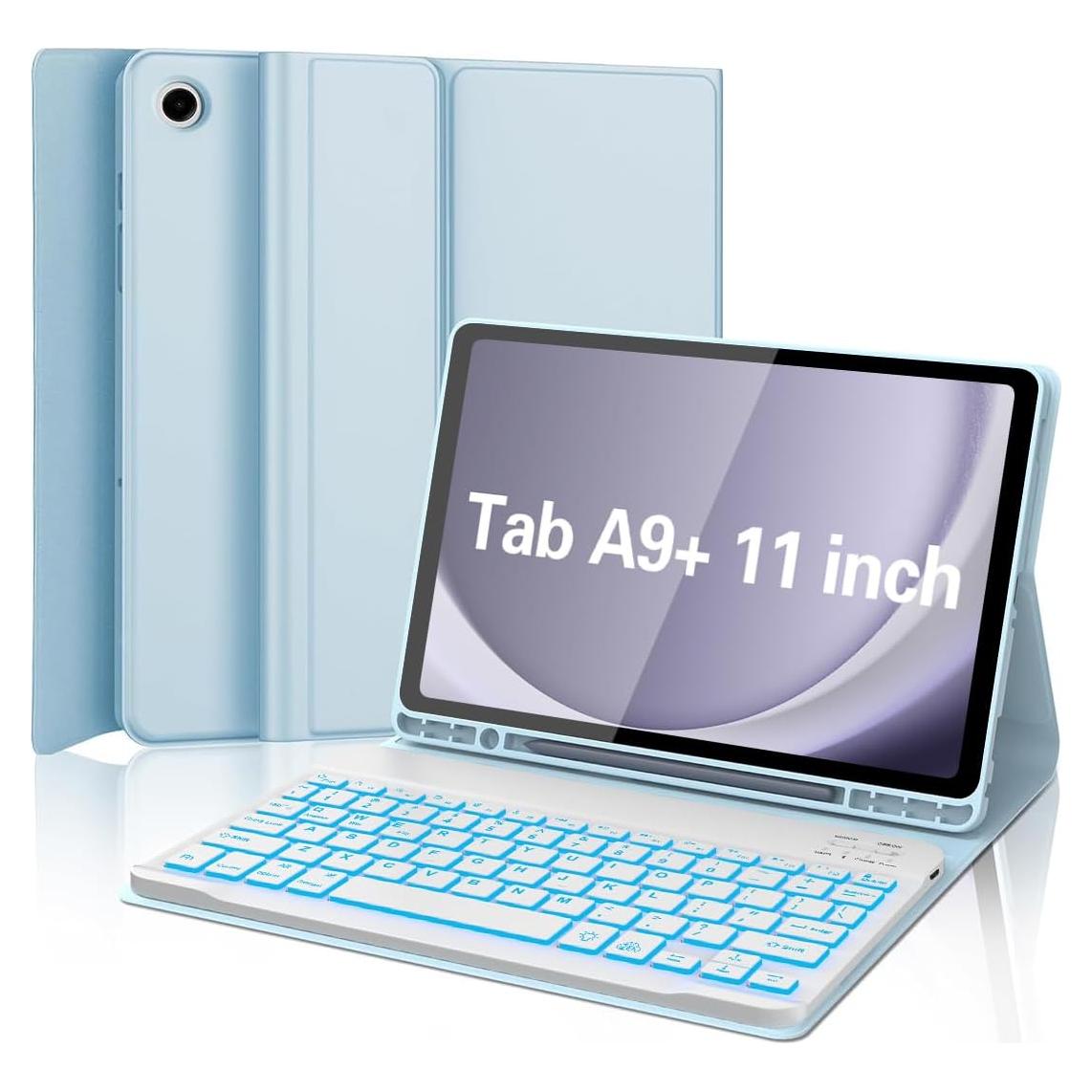 Funda Teclado Samsung Galaxy Tab A9 Plus 11" 2023 Retroiluminada