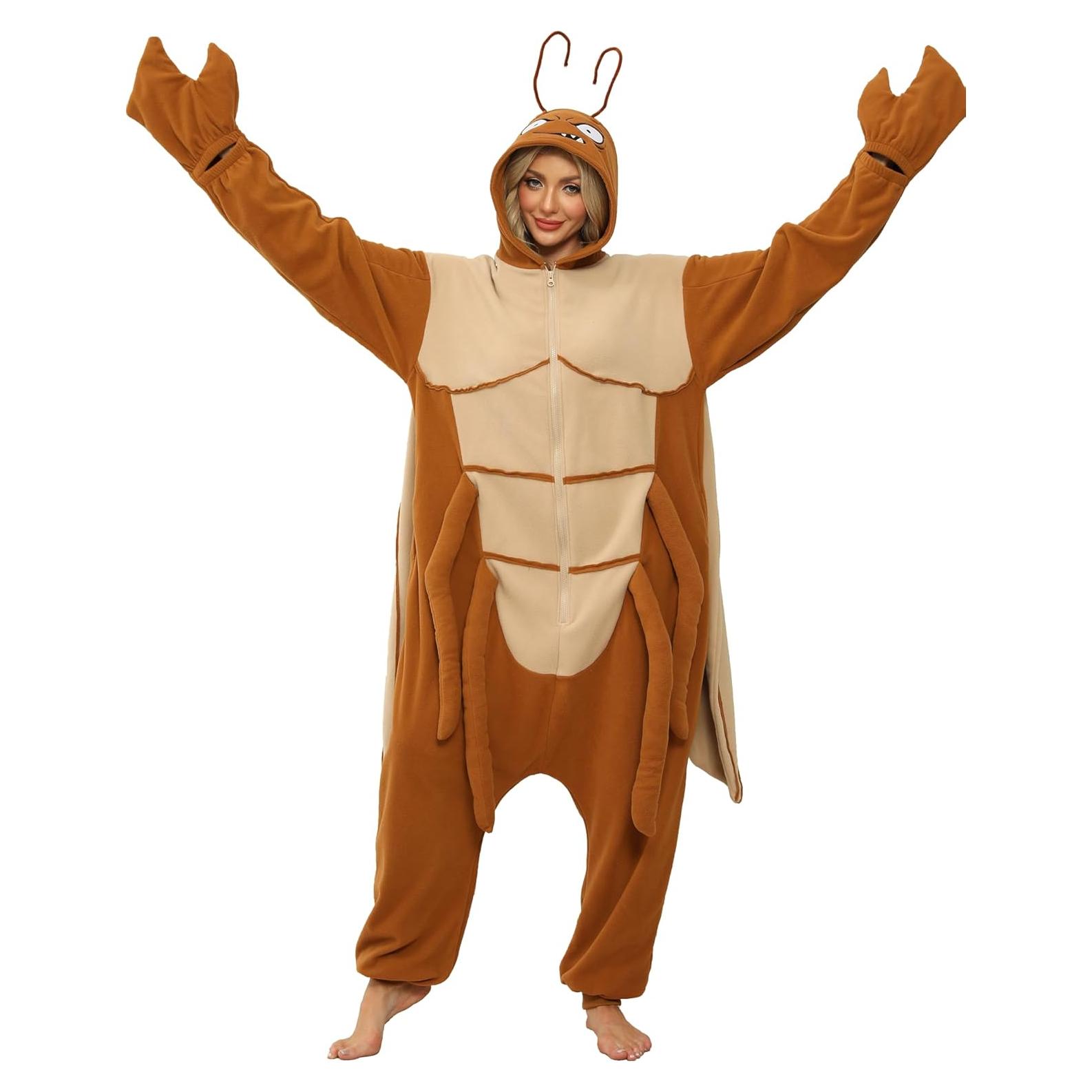 Pijama de una pieza unisex X-Pequeño Cucaracha Felpa