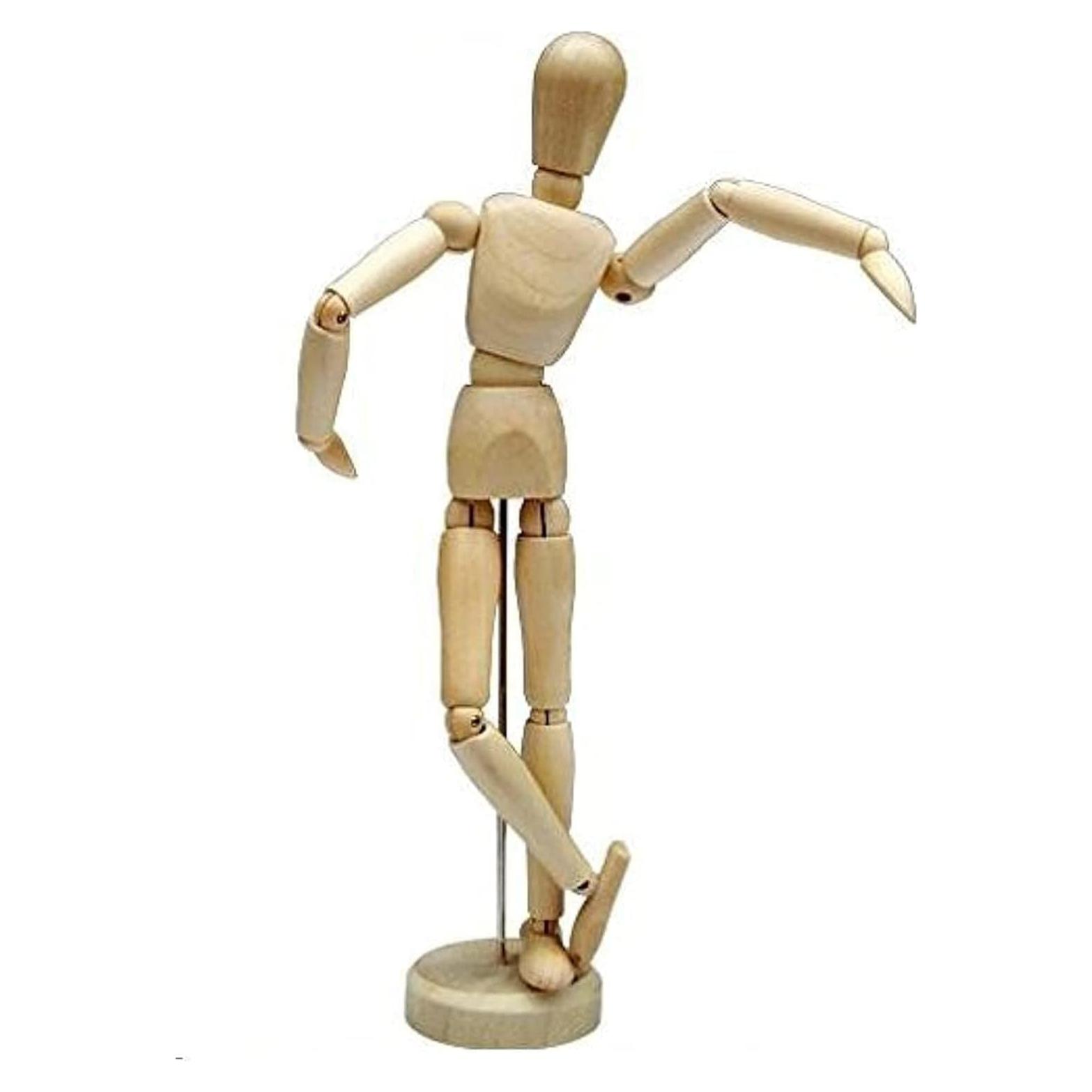 Maniquí de Madera Artístico HSOMiD 30.48 cm con Soporte