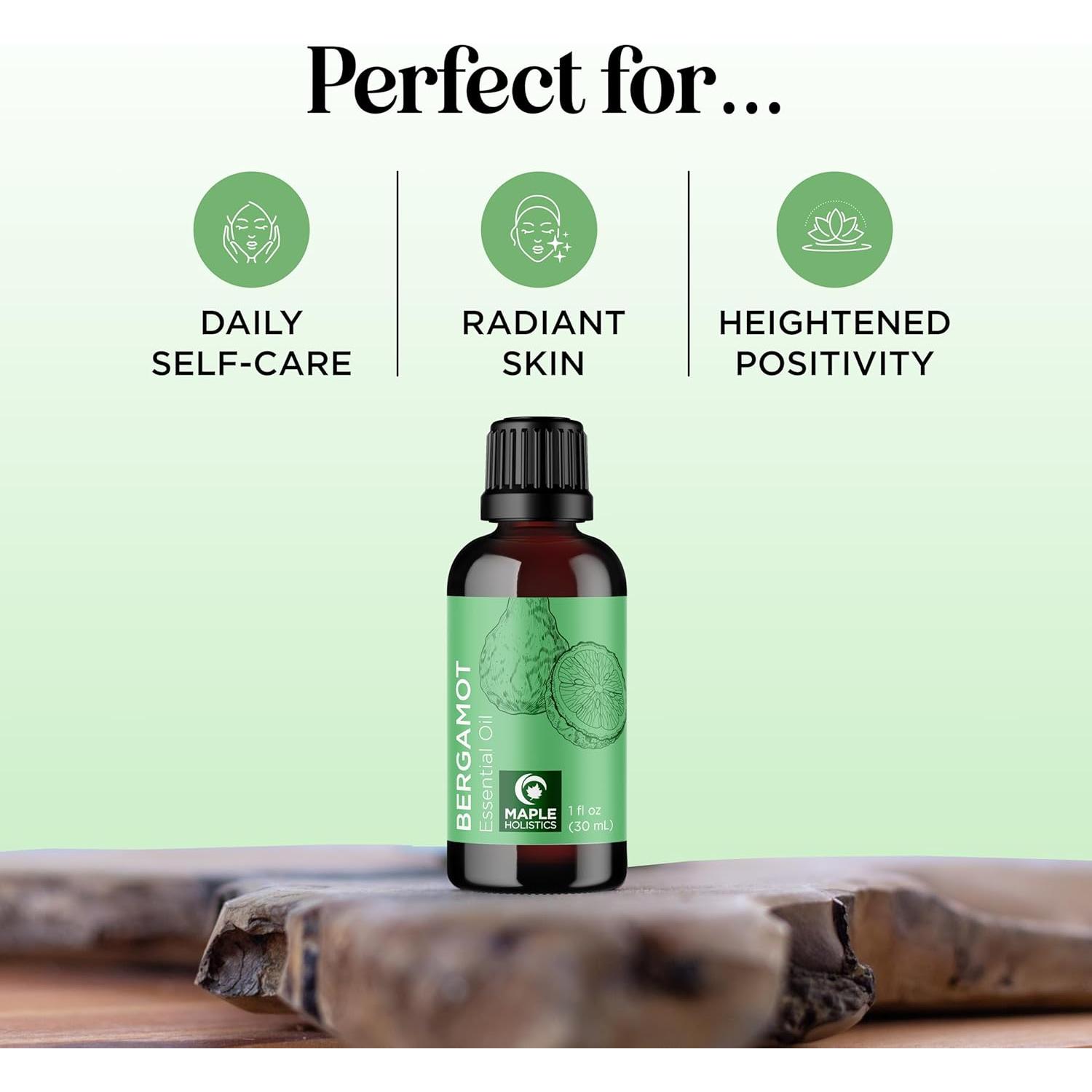 Aceite Esencial de Bergamota Maple Holistics 30ml - Puro y Natural