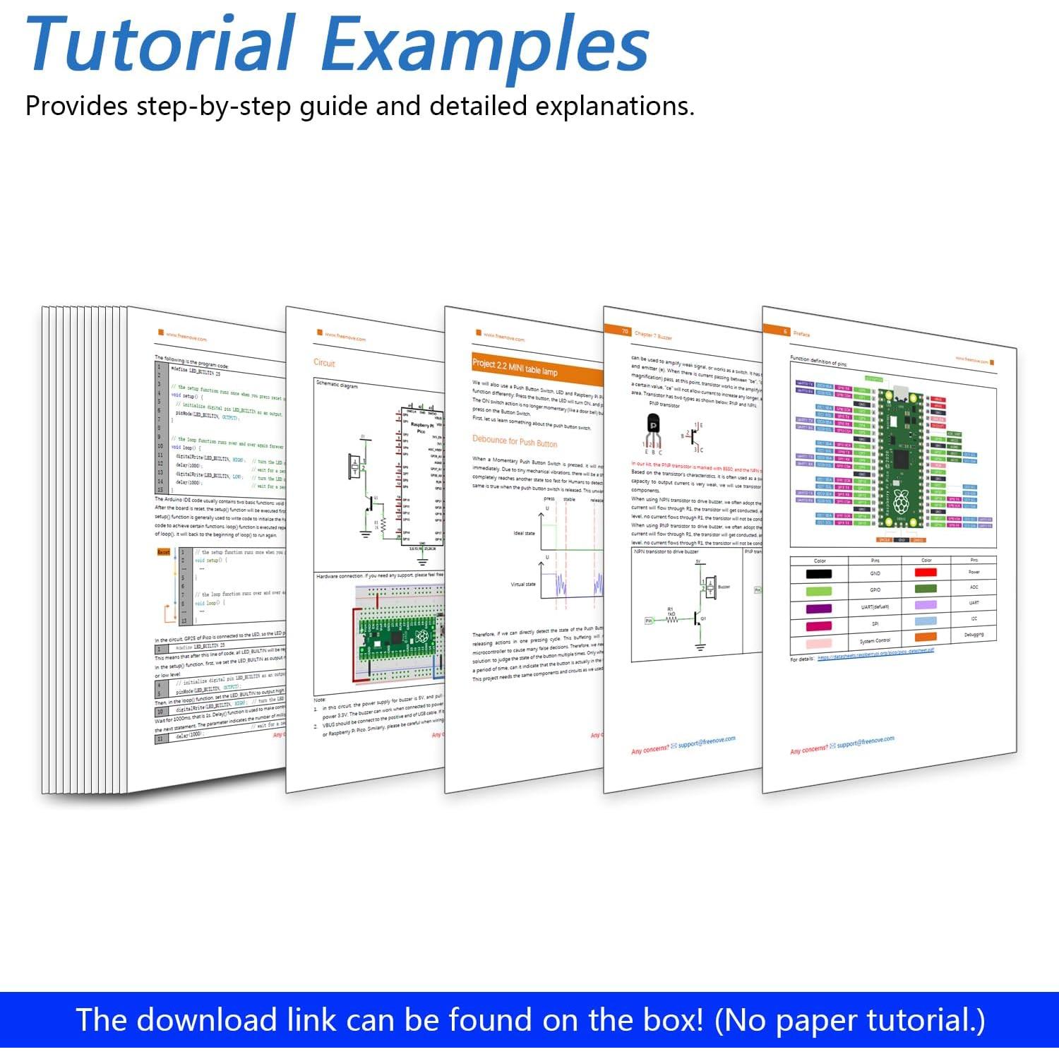 Kit de Inicio Freenove para Raspberry Pi Pico 2 - 55 Proyectos