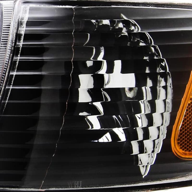 Faros de Carrocería Negra Spec-D para Toyota Corolla 2001-2002