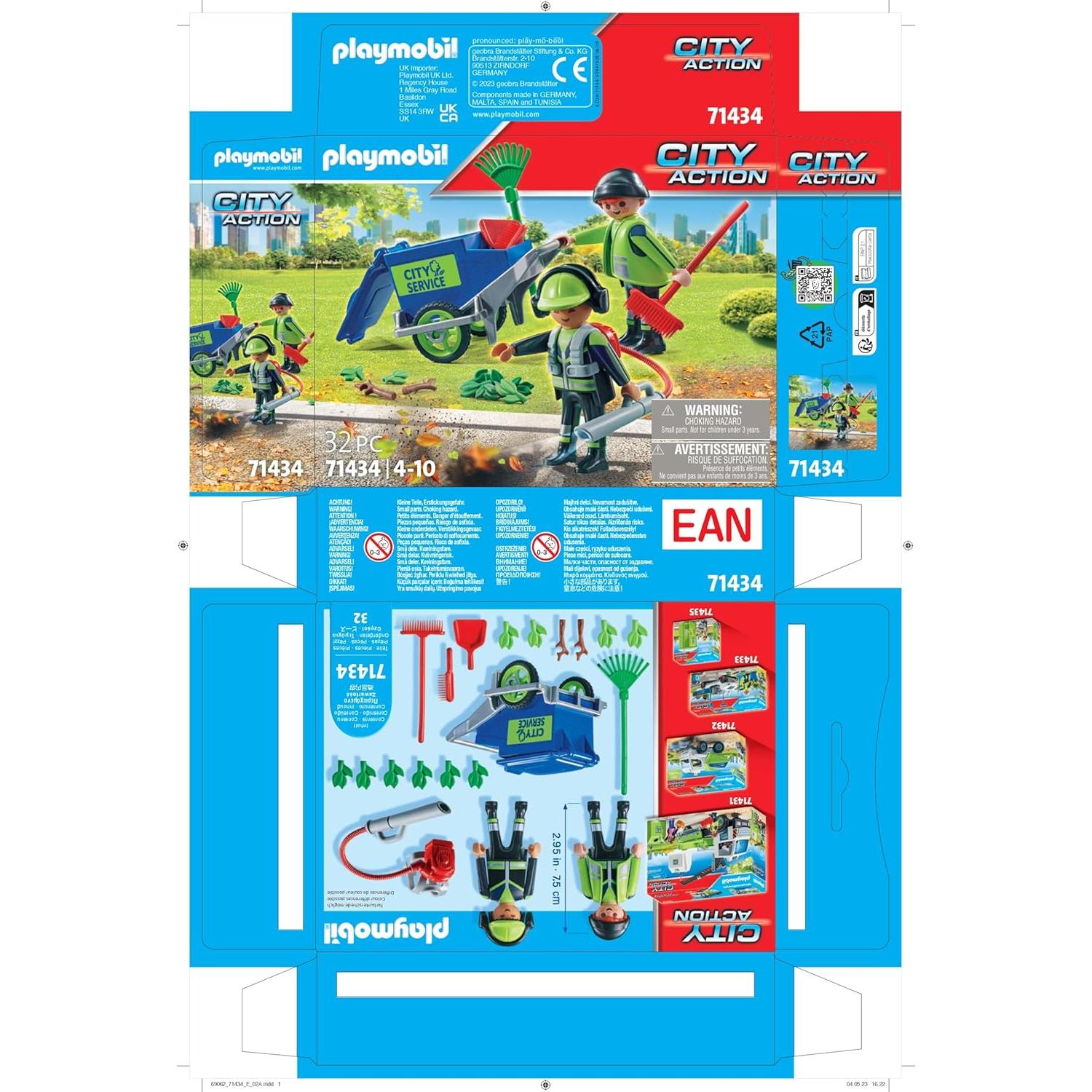 PLAYMOBIL Equipo de Limpieza 71434 Set 32 Piezas