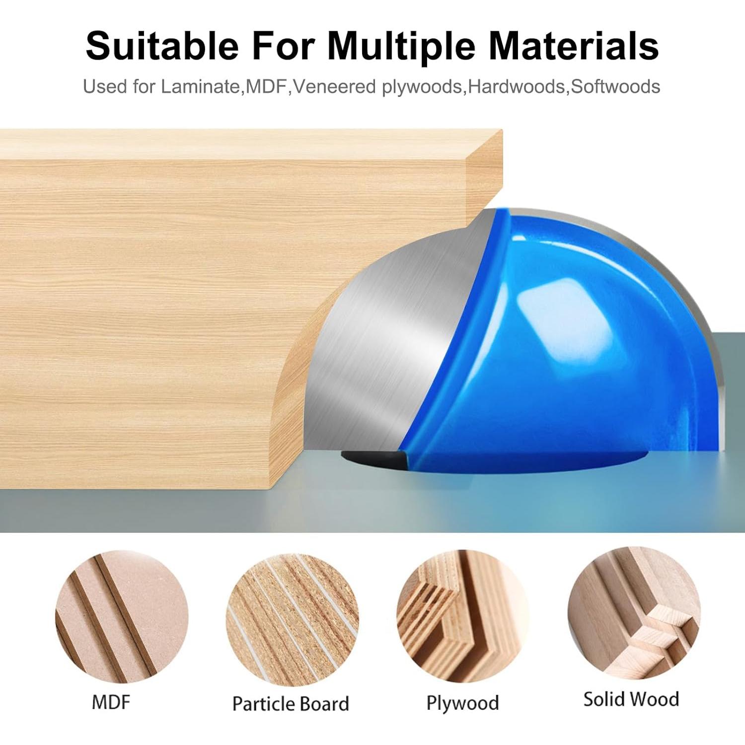 Juego de Brocas Router Wingsflee 8 Piezas Carburo 0.64 a 2.54 cm