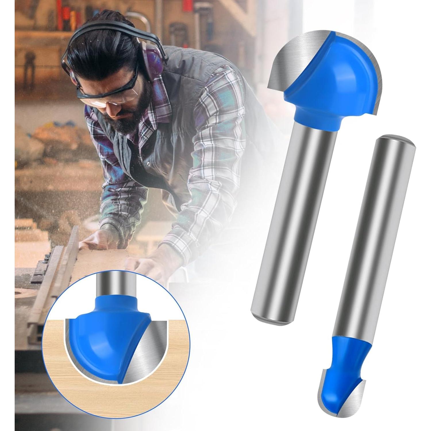 Juego de Brocas Router Wingsflee 8 Piezas Carburo 0.64 a 2.54 cm