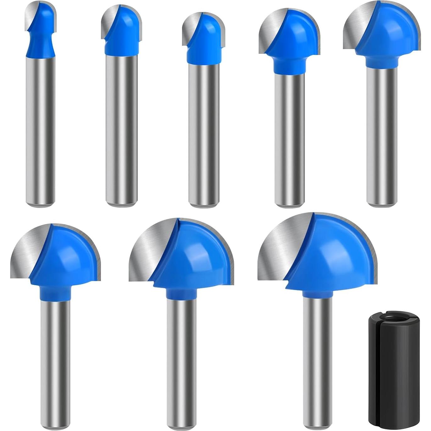 Juego de Brocas Router Wingsflee 8 Piezas Carburo 0.64 a 2.54 cm