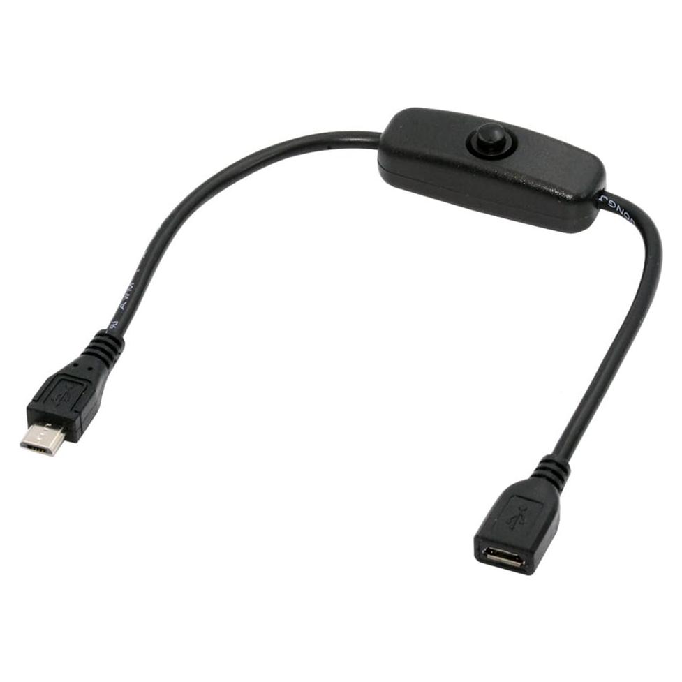 Cable Micro USB 2.0 NFHK con Botón de Encendido 5V 3A