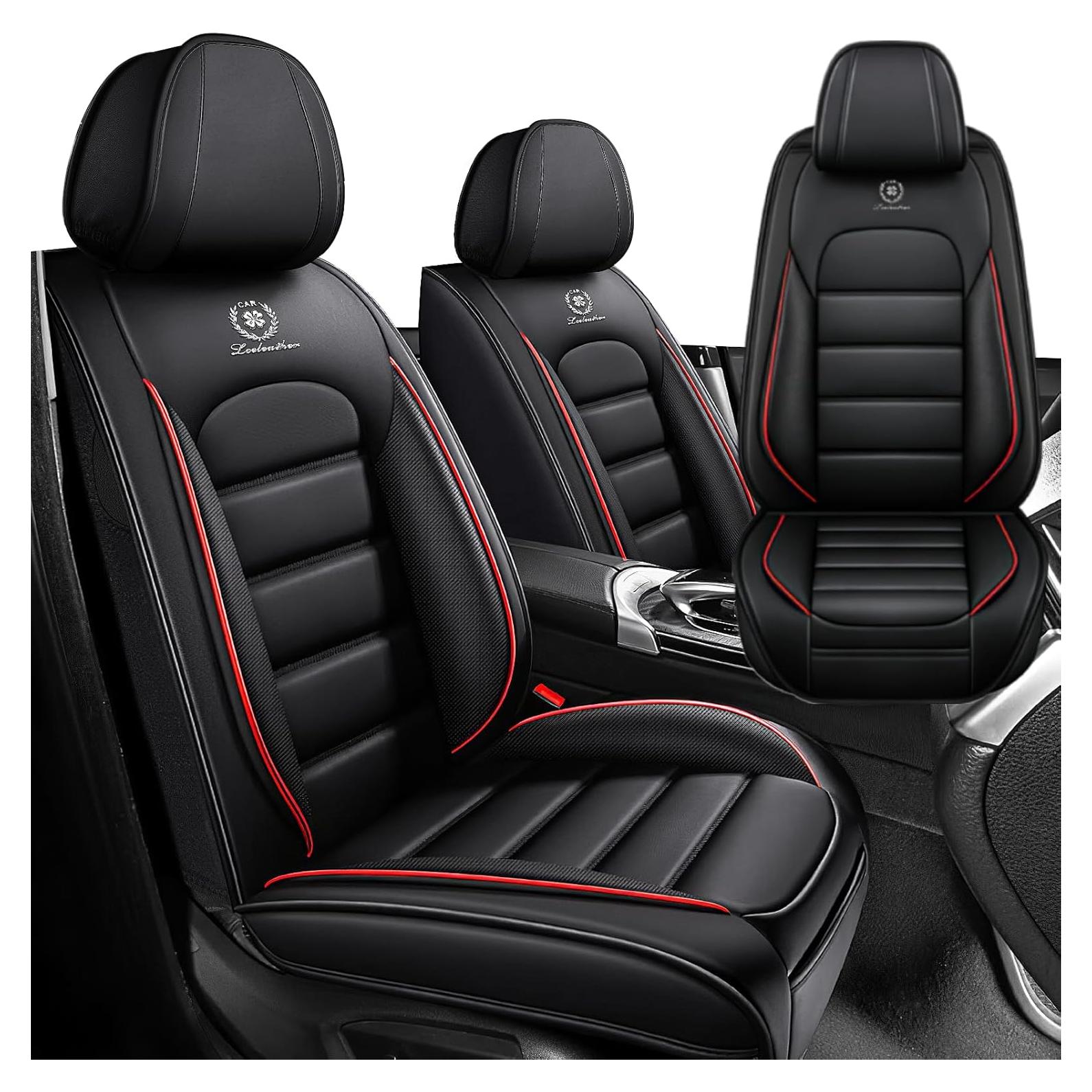 Fundas de Asiento Toyota Tacoma 2005-2025 Iceleather Negro y Rojo