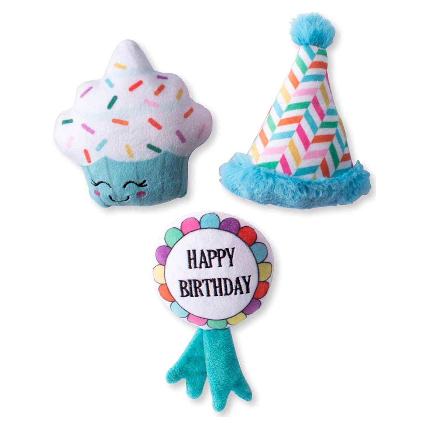 Conjunto de Juguetes para Perro Fringe Studio Cumpleaños BARK! 3 Piezas