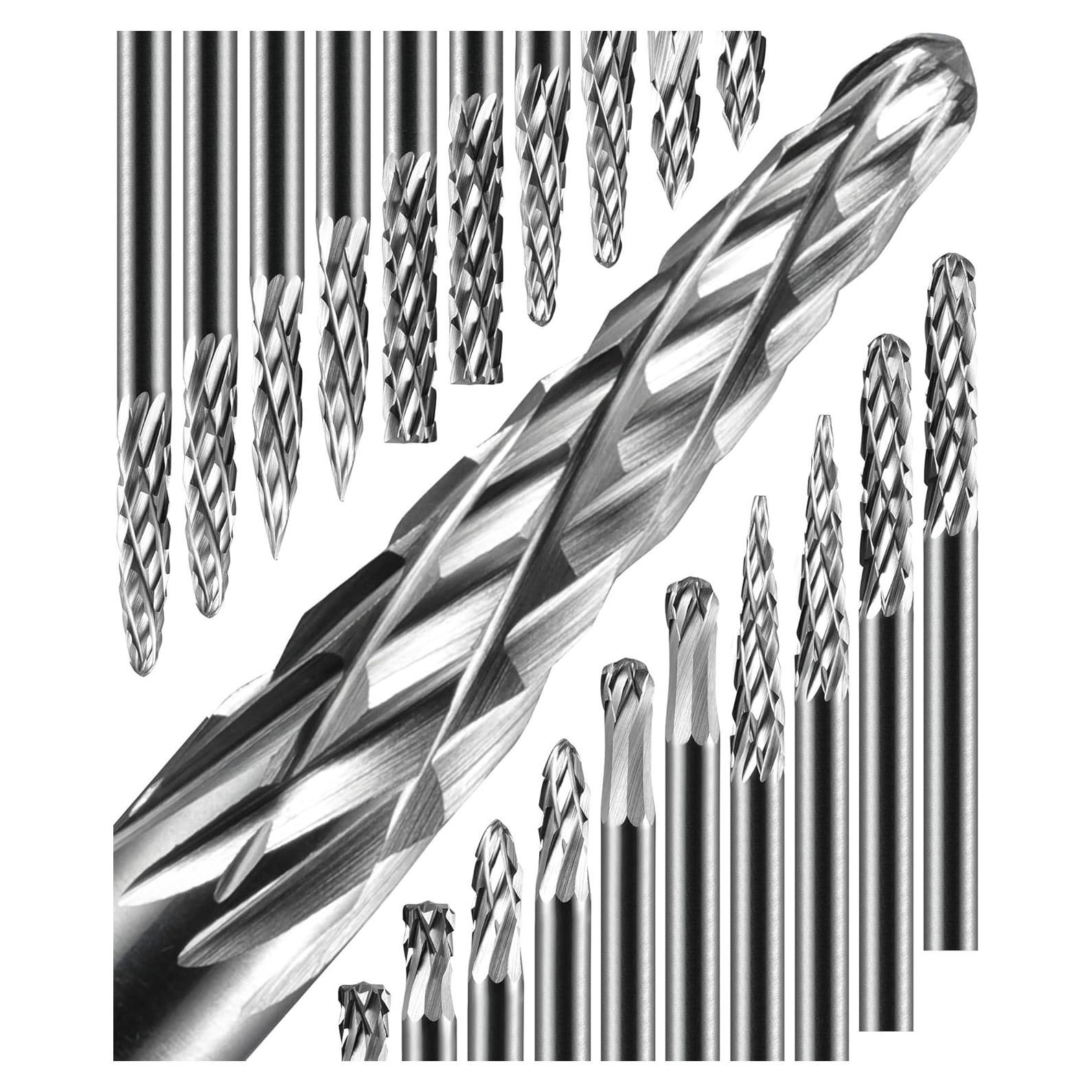 Juego de 20 Fresas de Carburo de Tungsteno Sworker 3mm