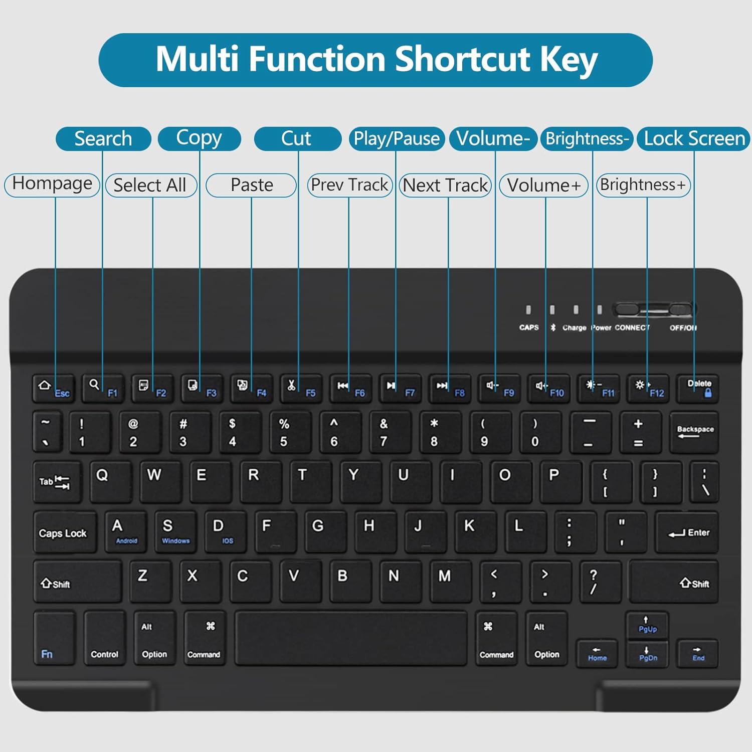 Funda Teclado Bluetooth MMK para iPad 10.2" 9ª/8ª/7ª Gen