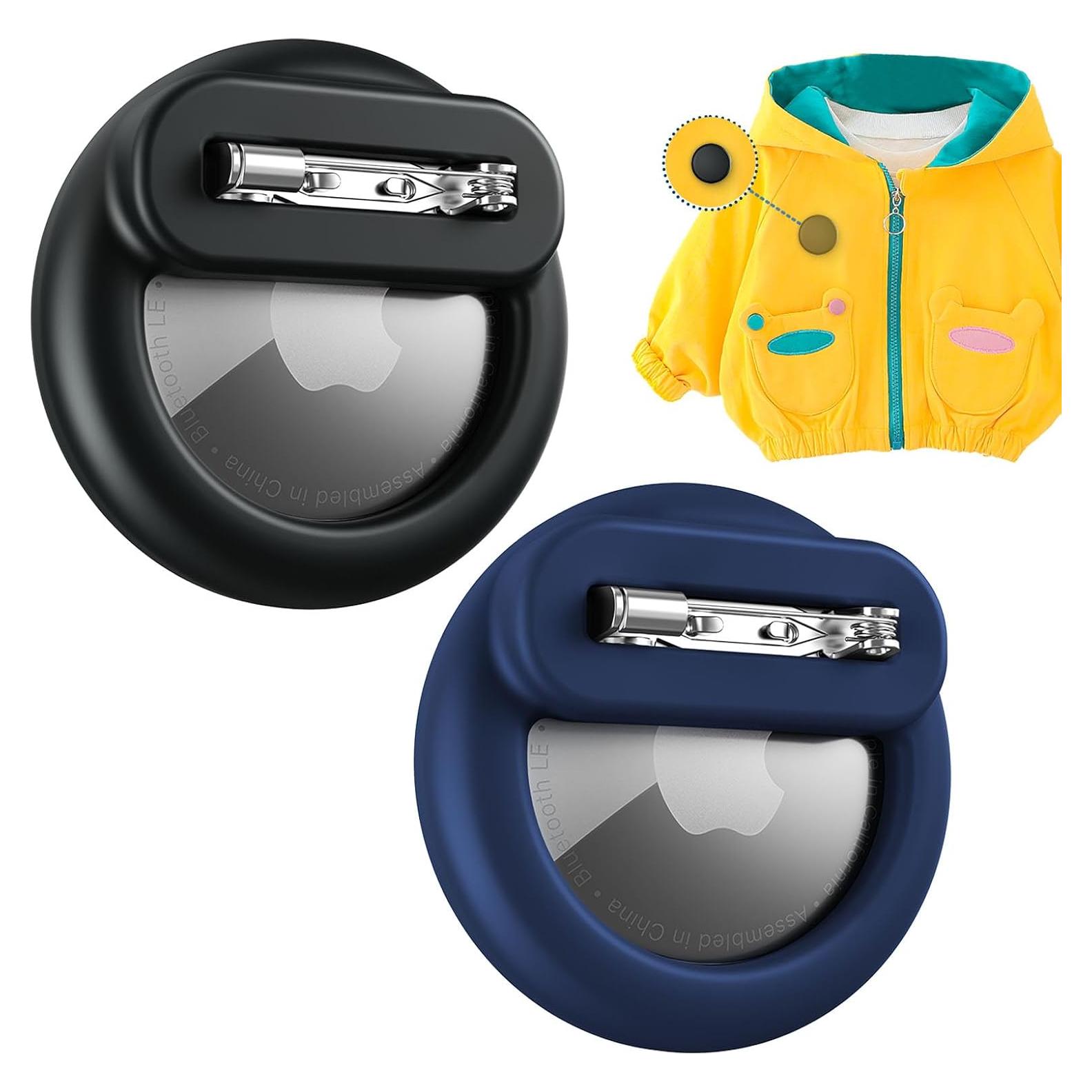 Funda Oculta para AirTag Apple 2 Pack Niños Negro/Azul