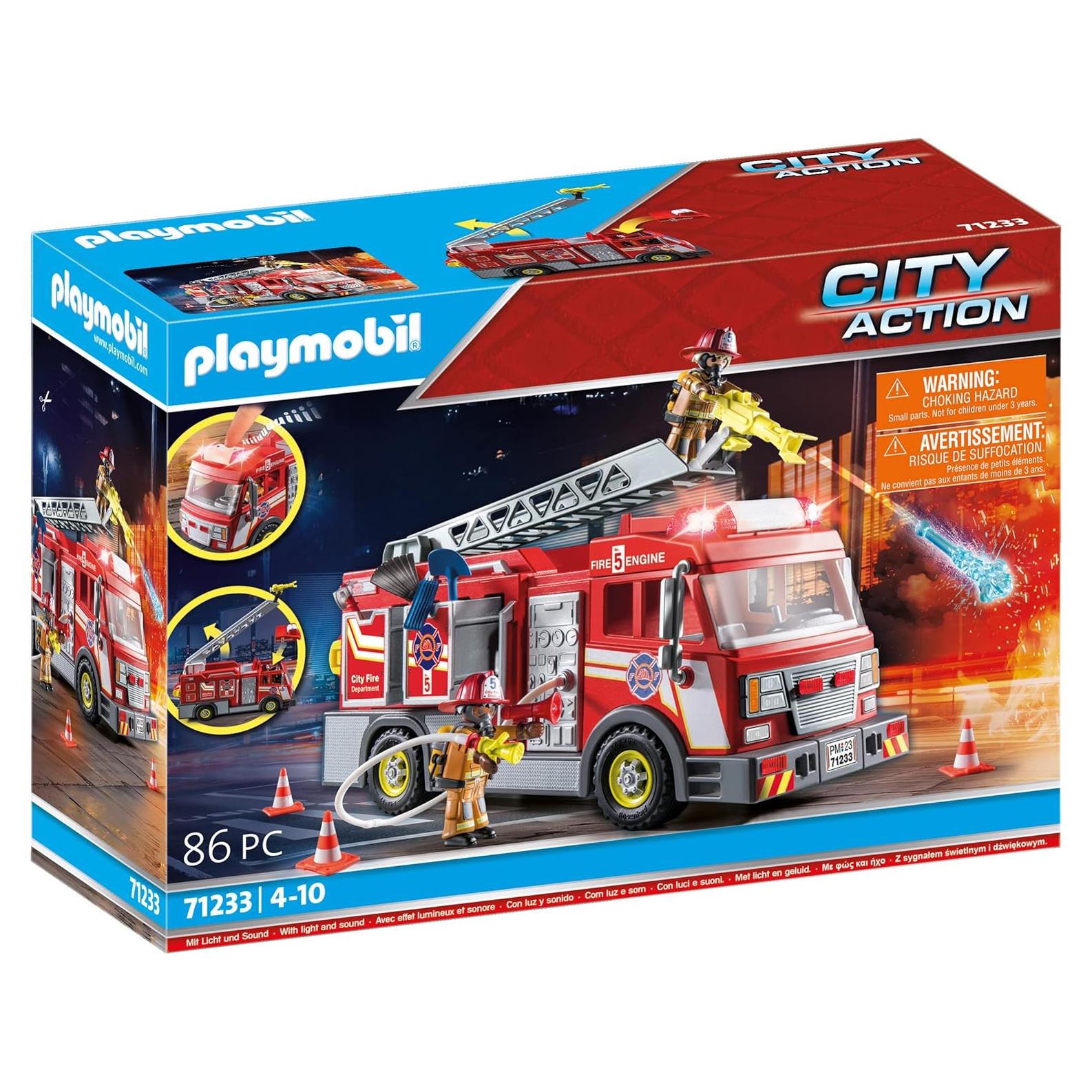 Camión de Bomberos Playmobil 71233 con 2 Figuras y Accesorios