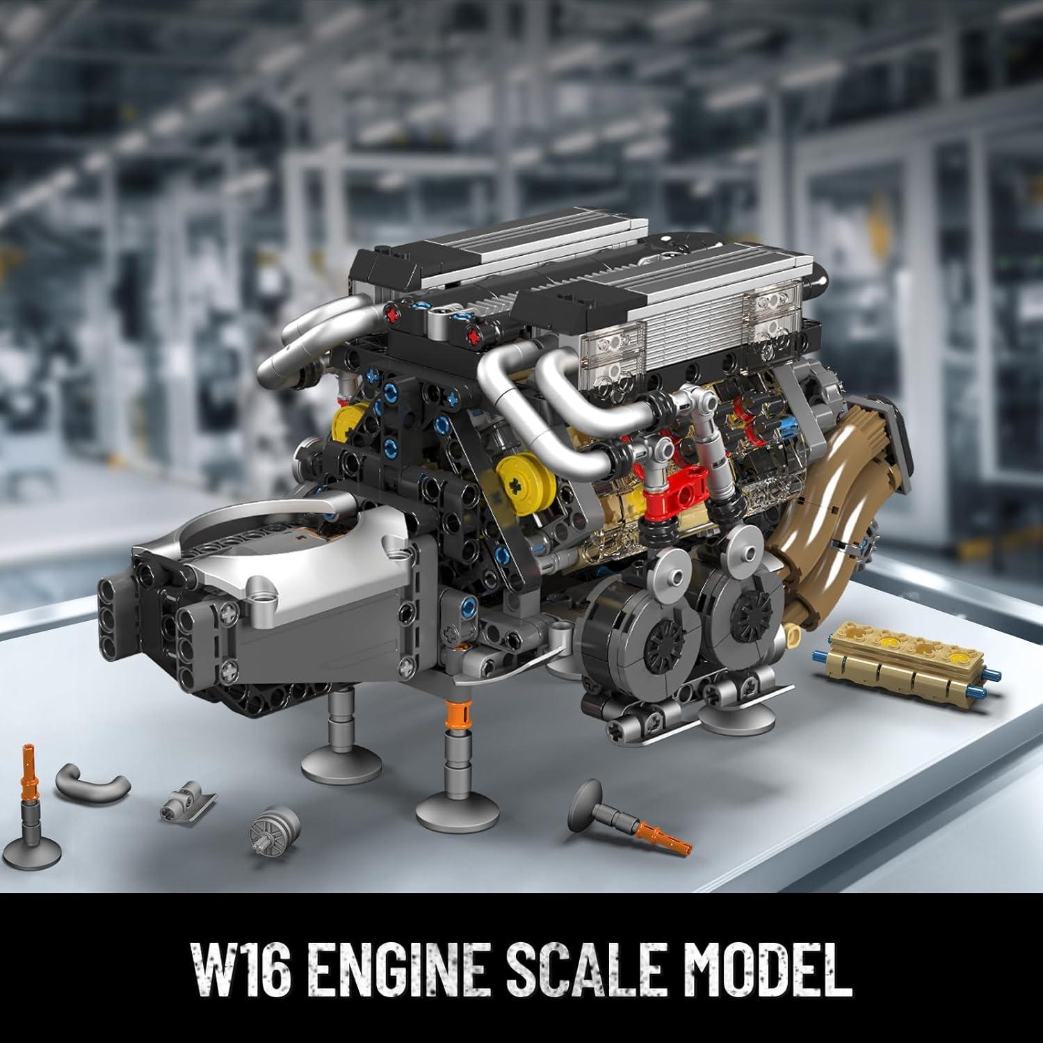 Conjunto Motor W16 Mould King 952 Piezas Juguete STEM