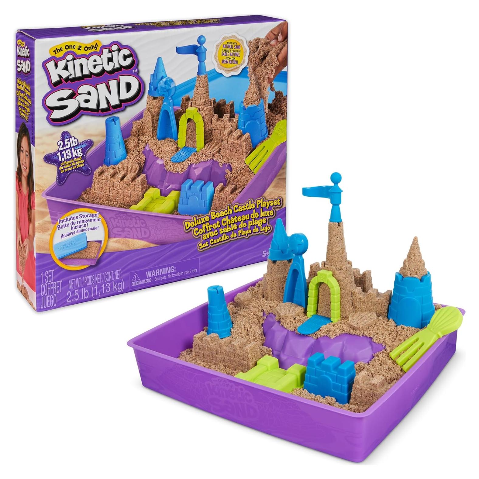 Kinetic Sand Castillo Playa Deluxe 1.13kg con Moldes y Herramientas